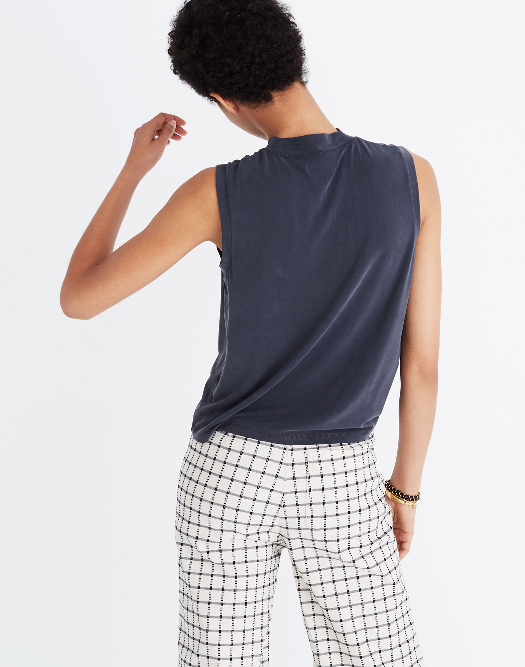 Sandwashed Mockneck Tank Top | Madewell