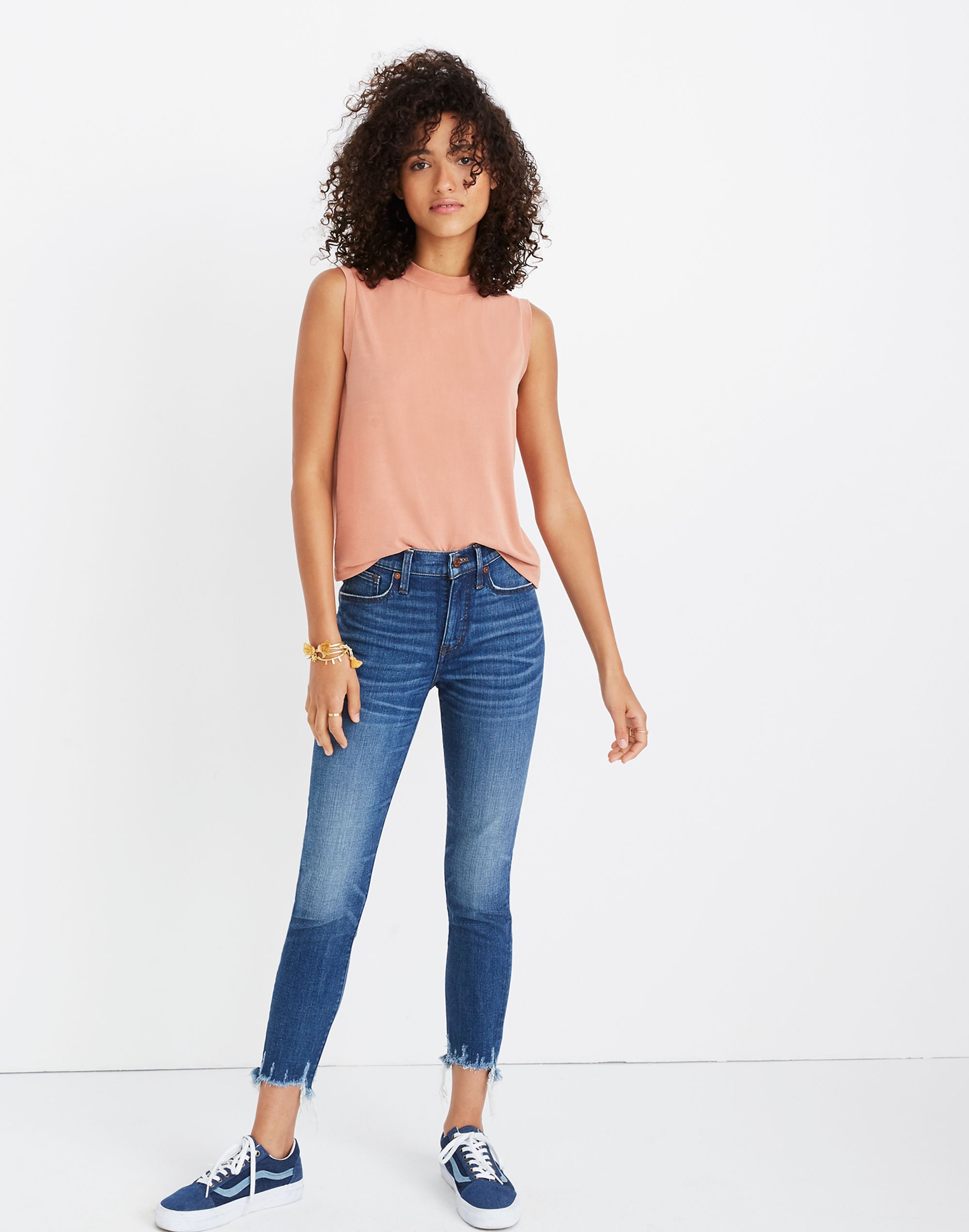 Sandwashed Mockneck Tank Top | Madewell