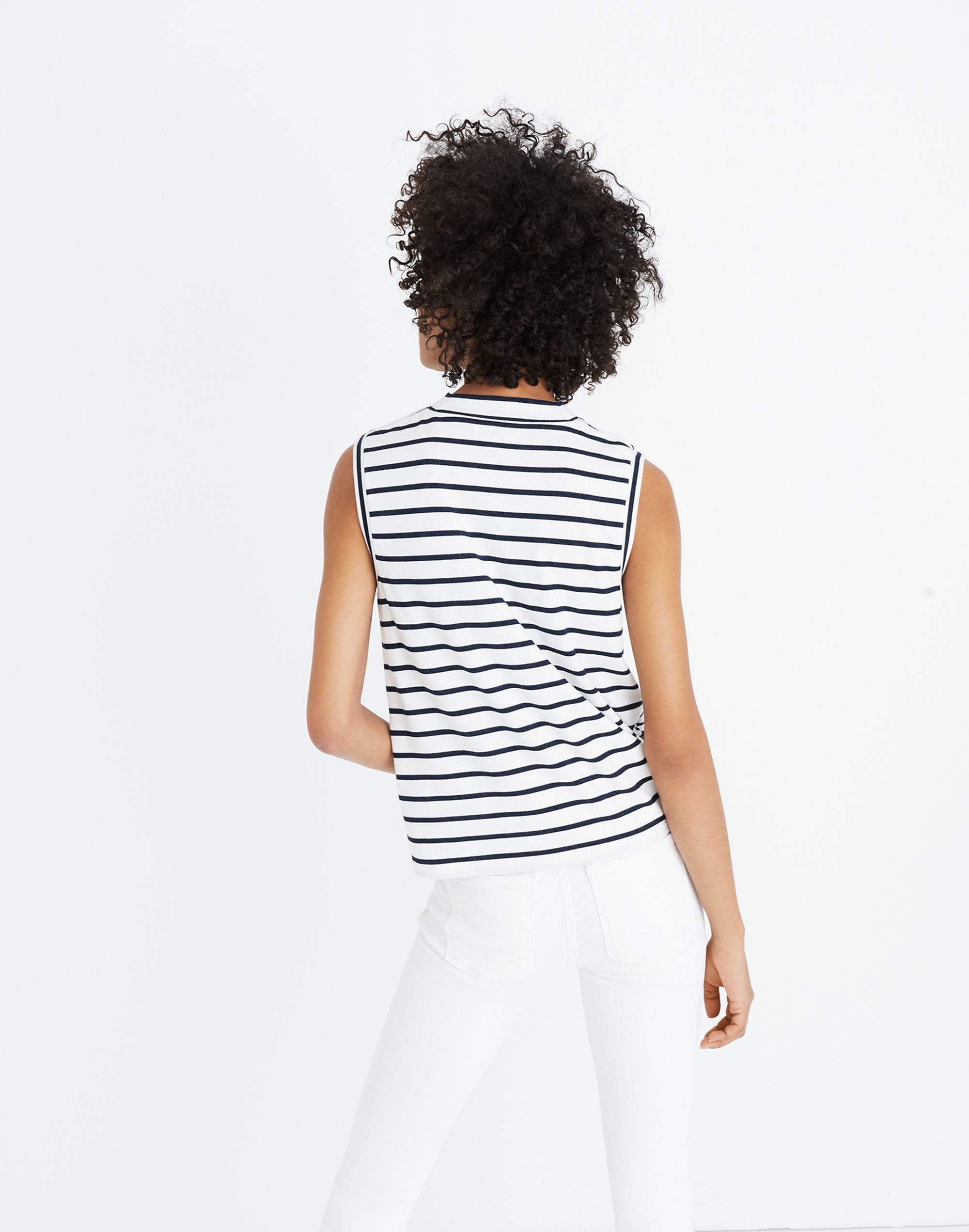 Mockneck Tank Top Stripe | Madewell