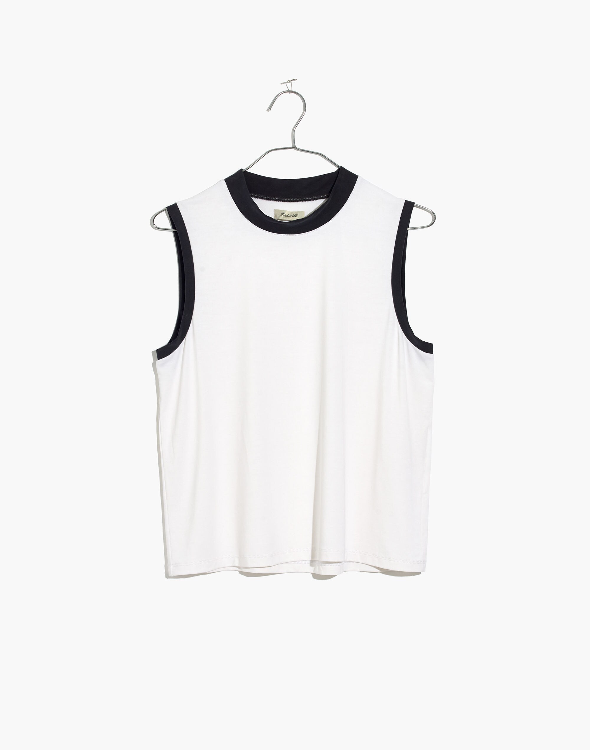 Sandwashed Ringer Mockneck Tank Top | Madewell