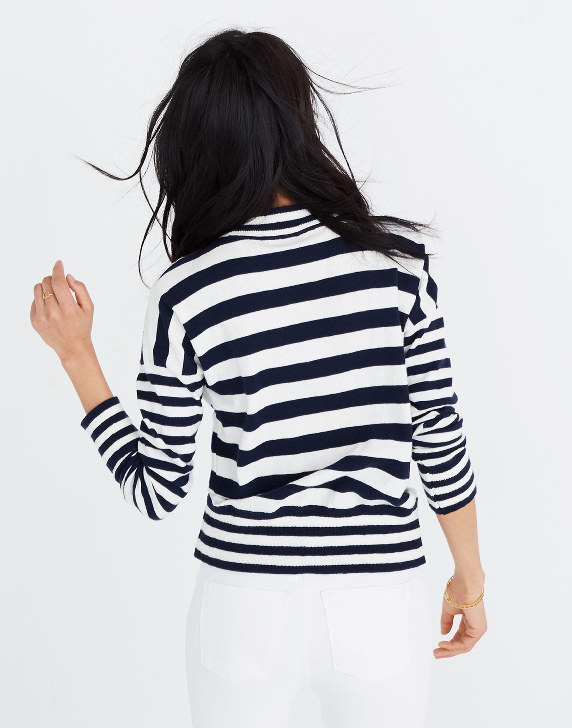 Relaxed Mockneck Sweater in Stripe | Madewell