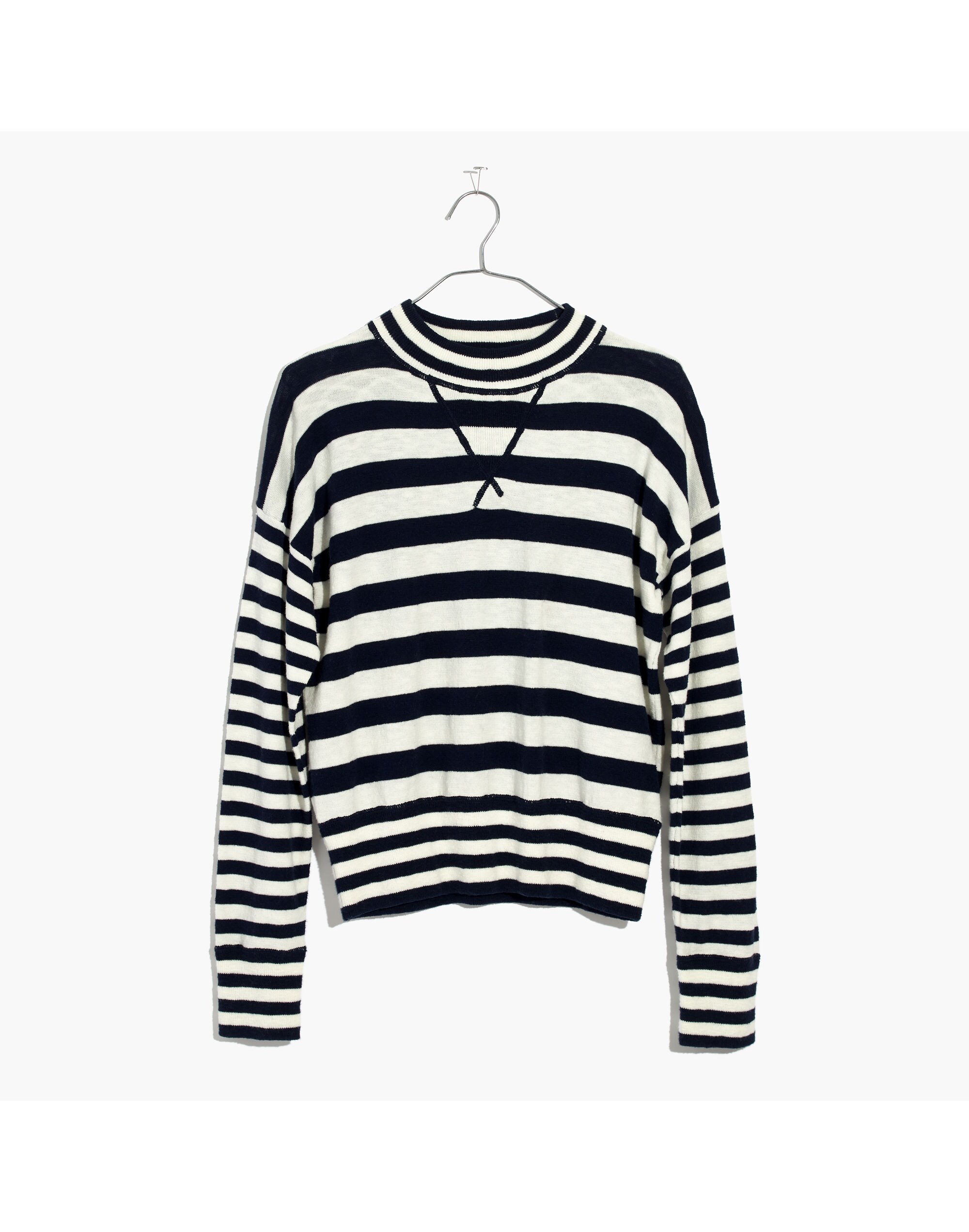 Relaxed Mockneck Sweater in Stripe | Madewell