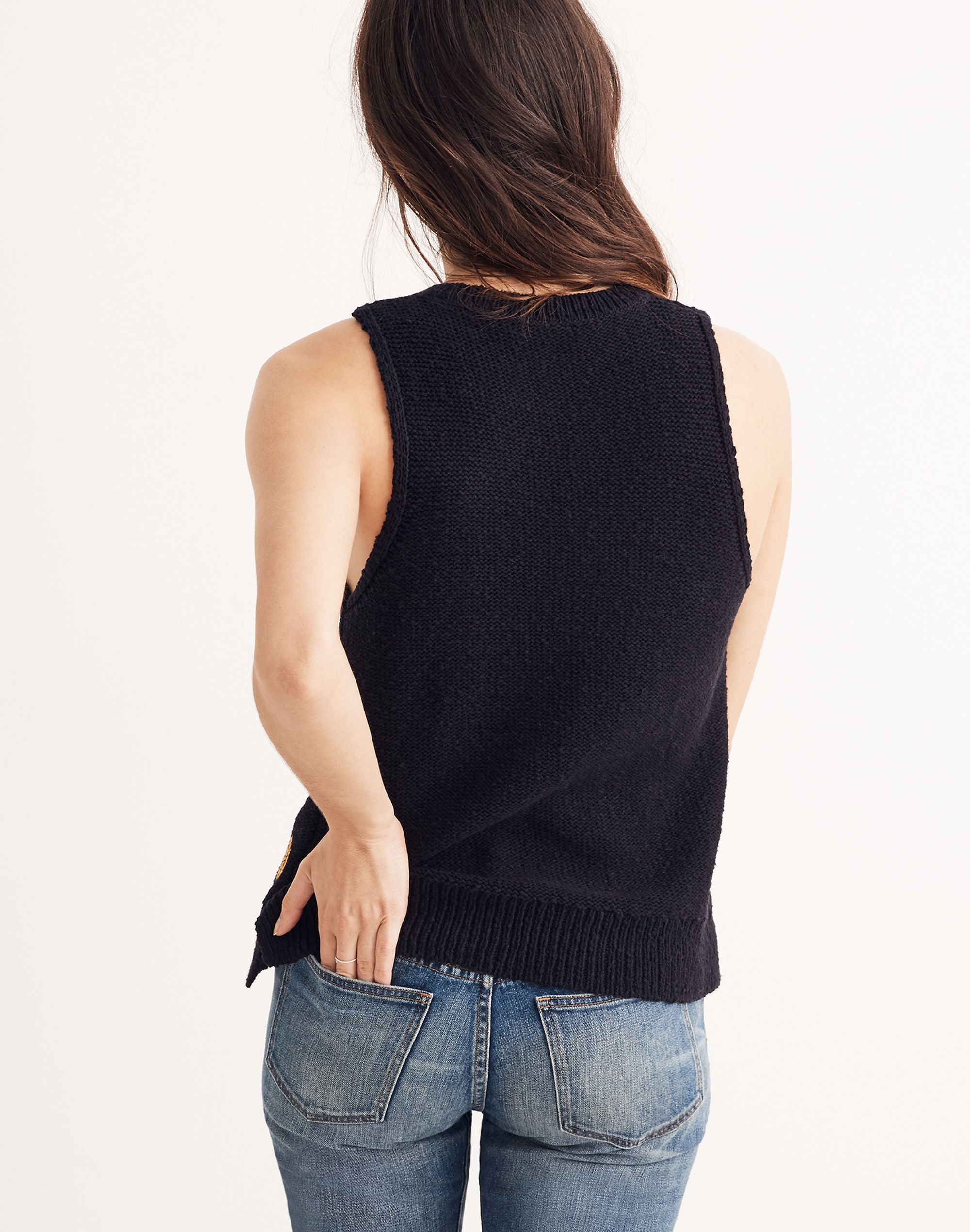 Embroidered Sweater Tank | Madewell