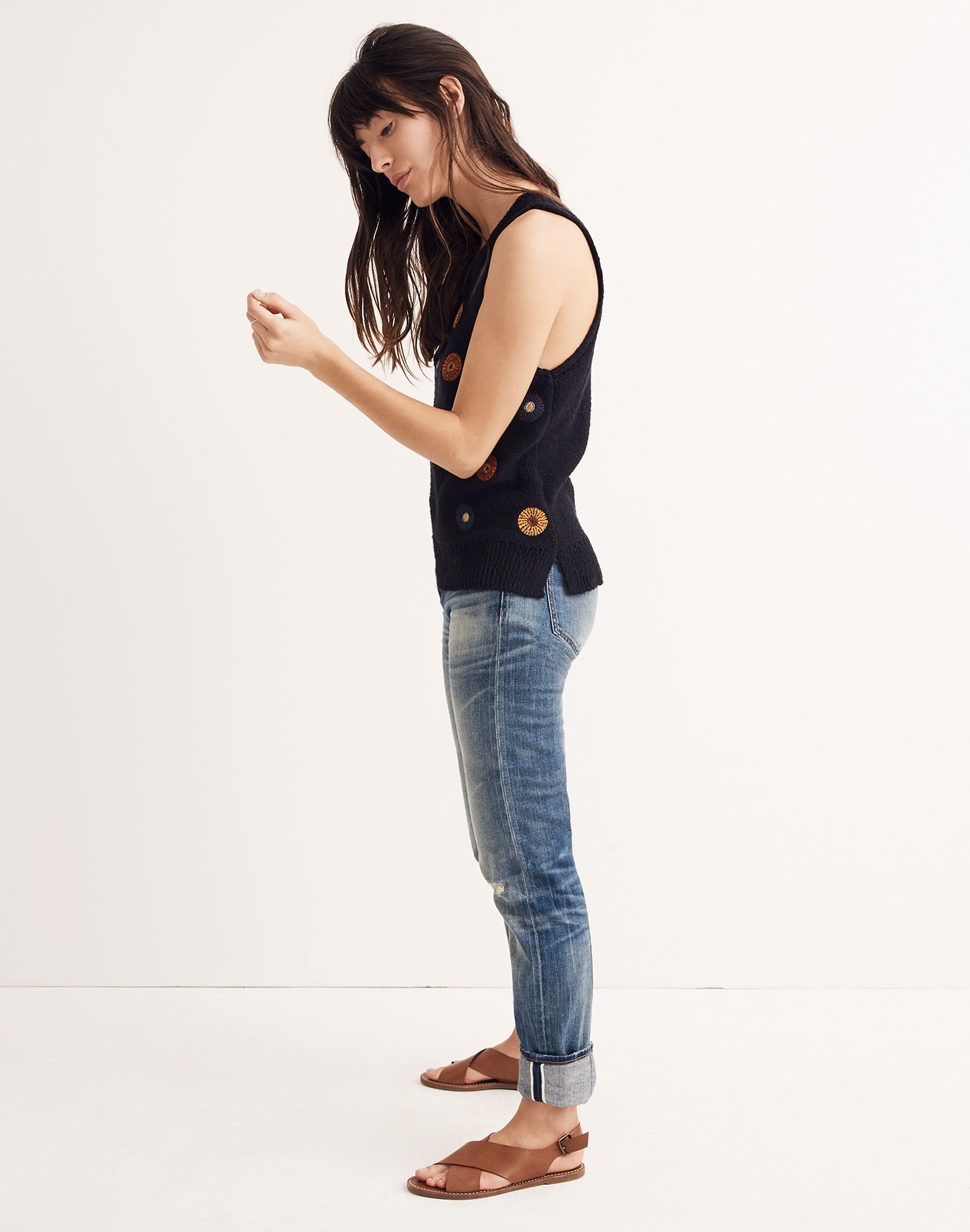 Embroidered Sweater Tank | Madewell