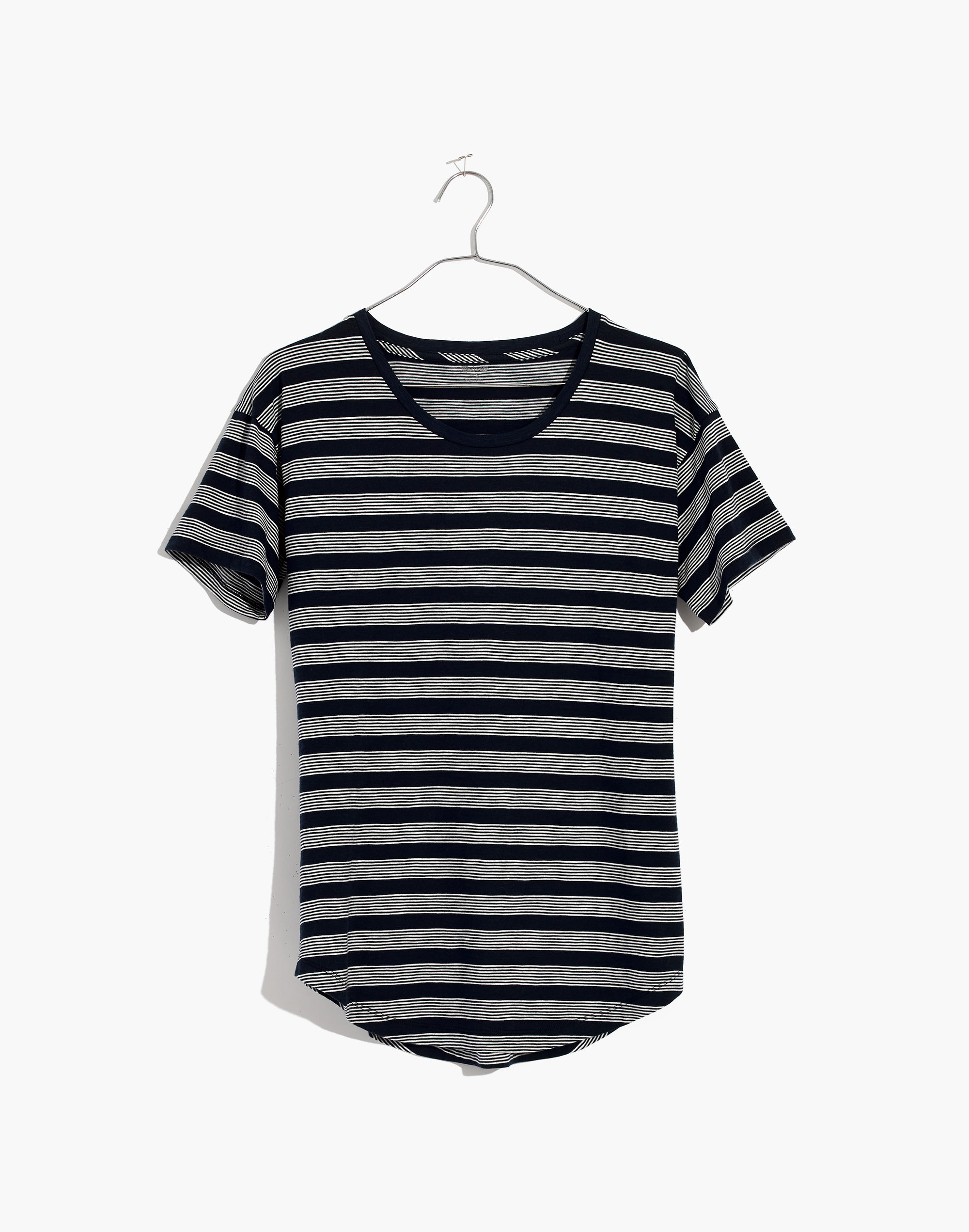 Whisper Cotton Crewneck Tee in Lori Stripe | Madewell