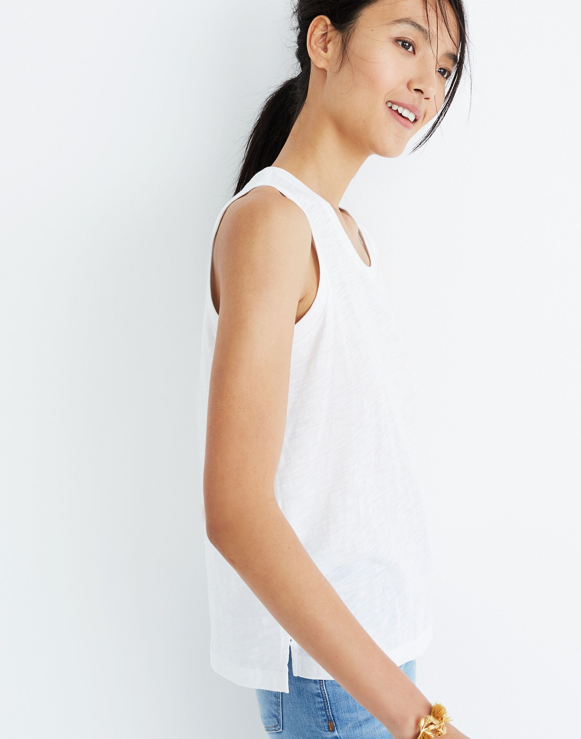 Whisper Cotton Crewneck Muscle Tank | Madewell