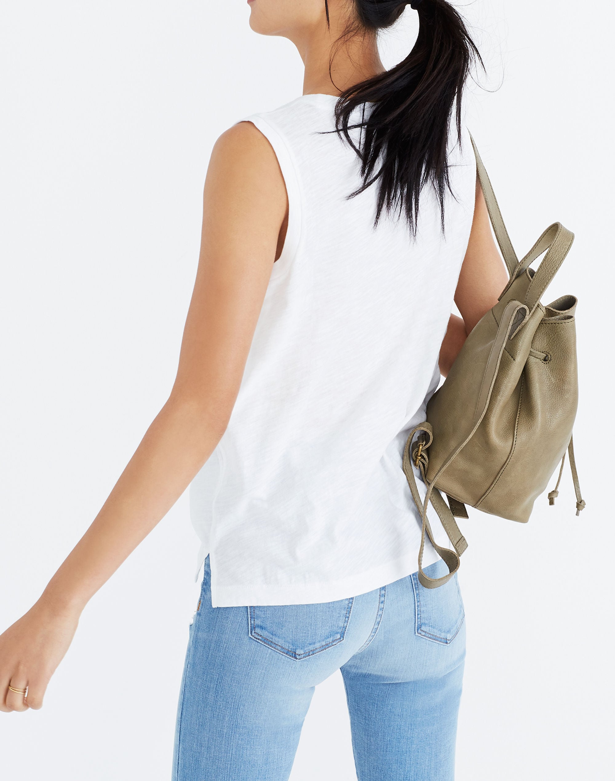 Whisper Cotton Crewneck Muscle Tank | Madewell