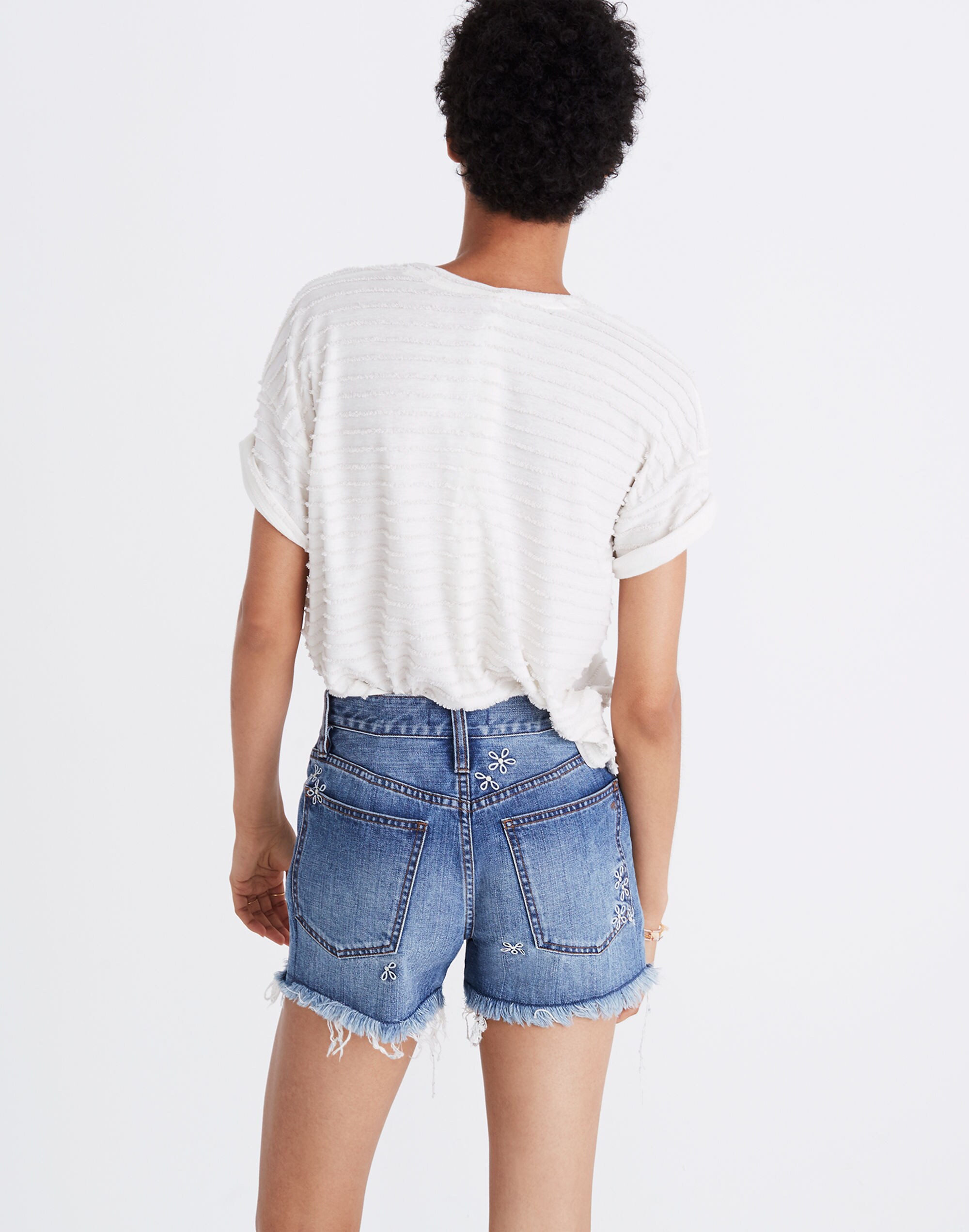 The Perfect Jean Short: Daisy Embroidered Edition | Madewell