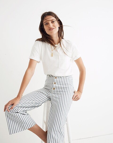 Madewell striped sales jeans