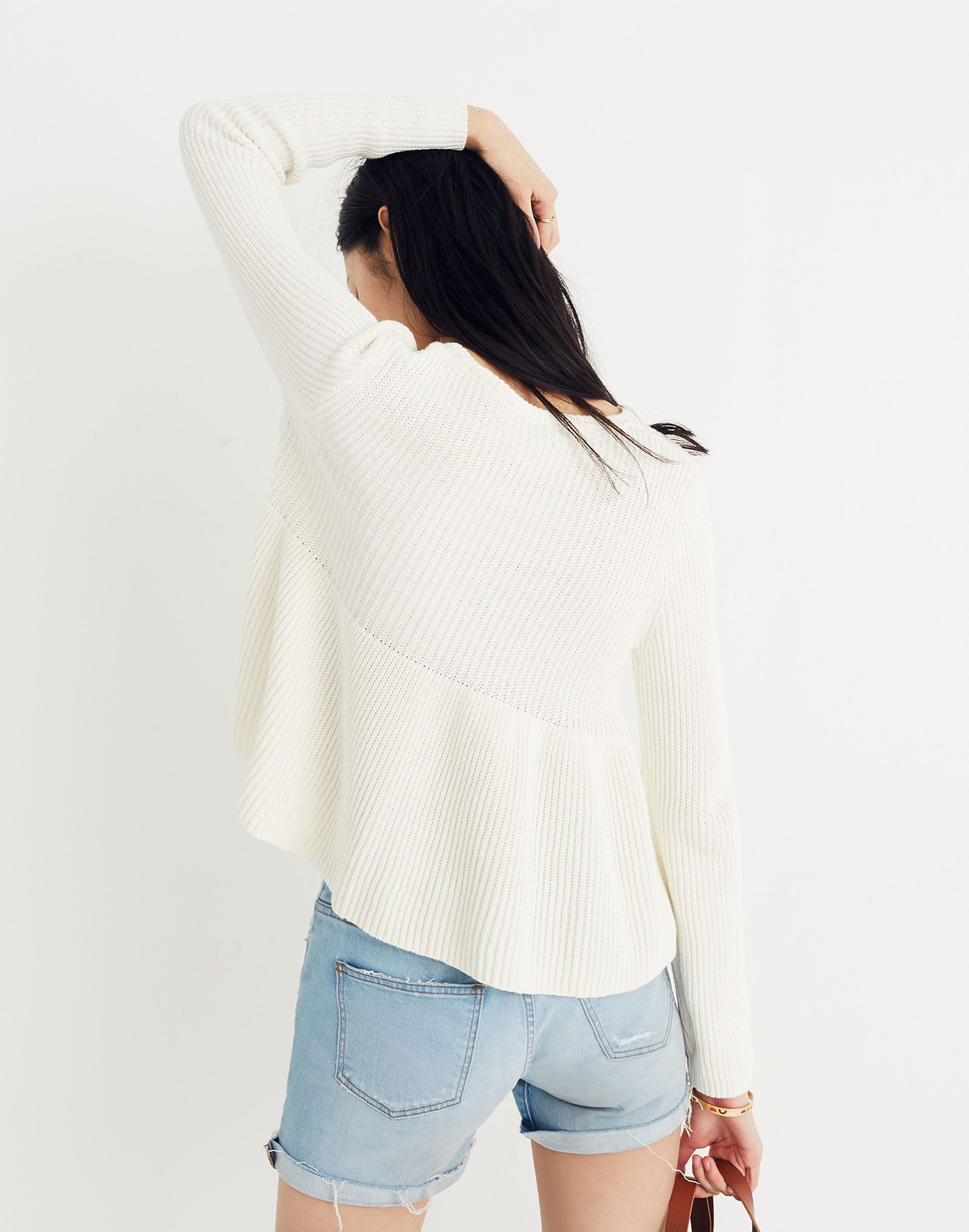 Swingy Ribbed Pullover Sweater | Madewell