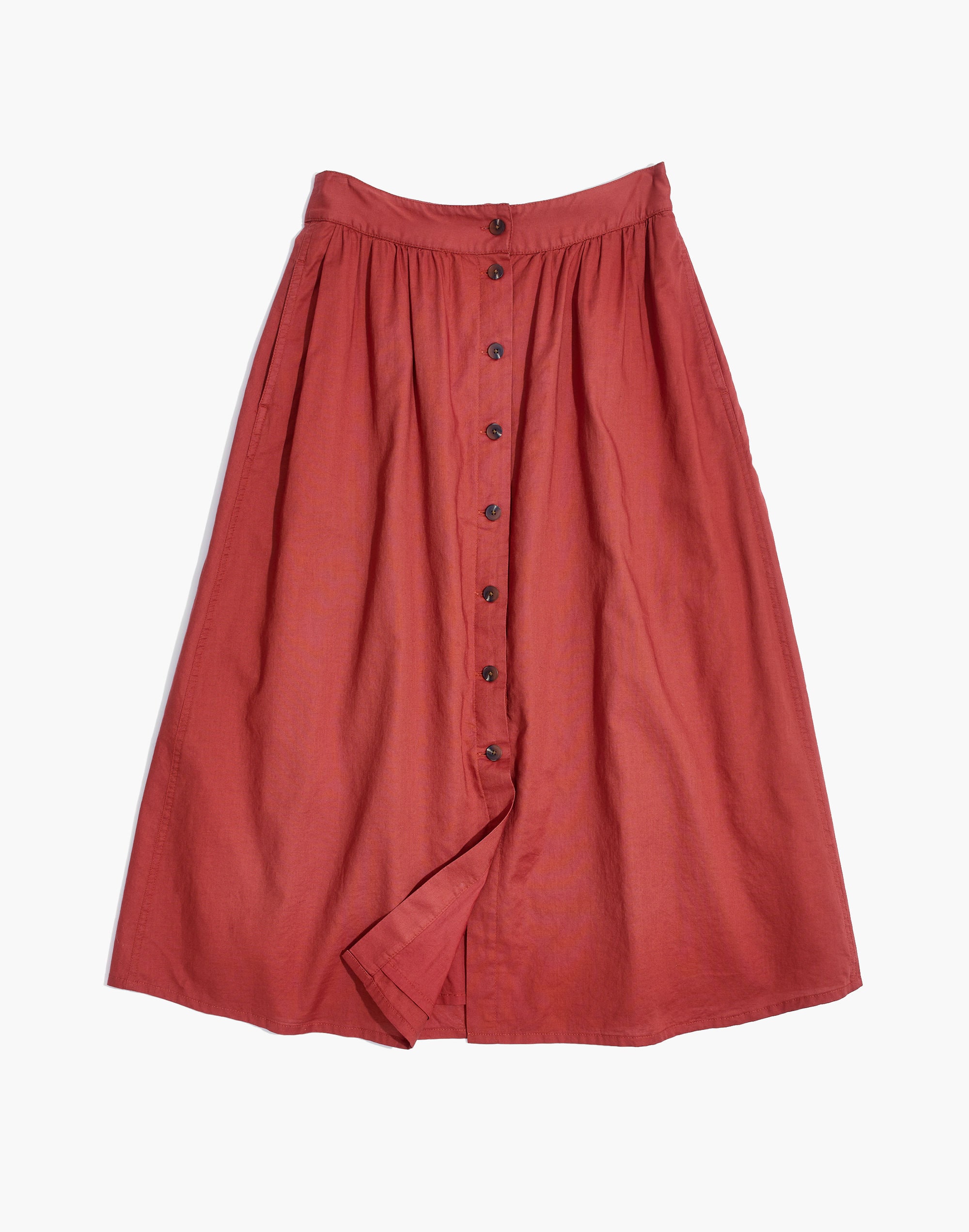 Palisade Button-Front Midi Skirt | Madewell