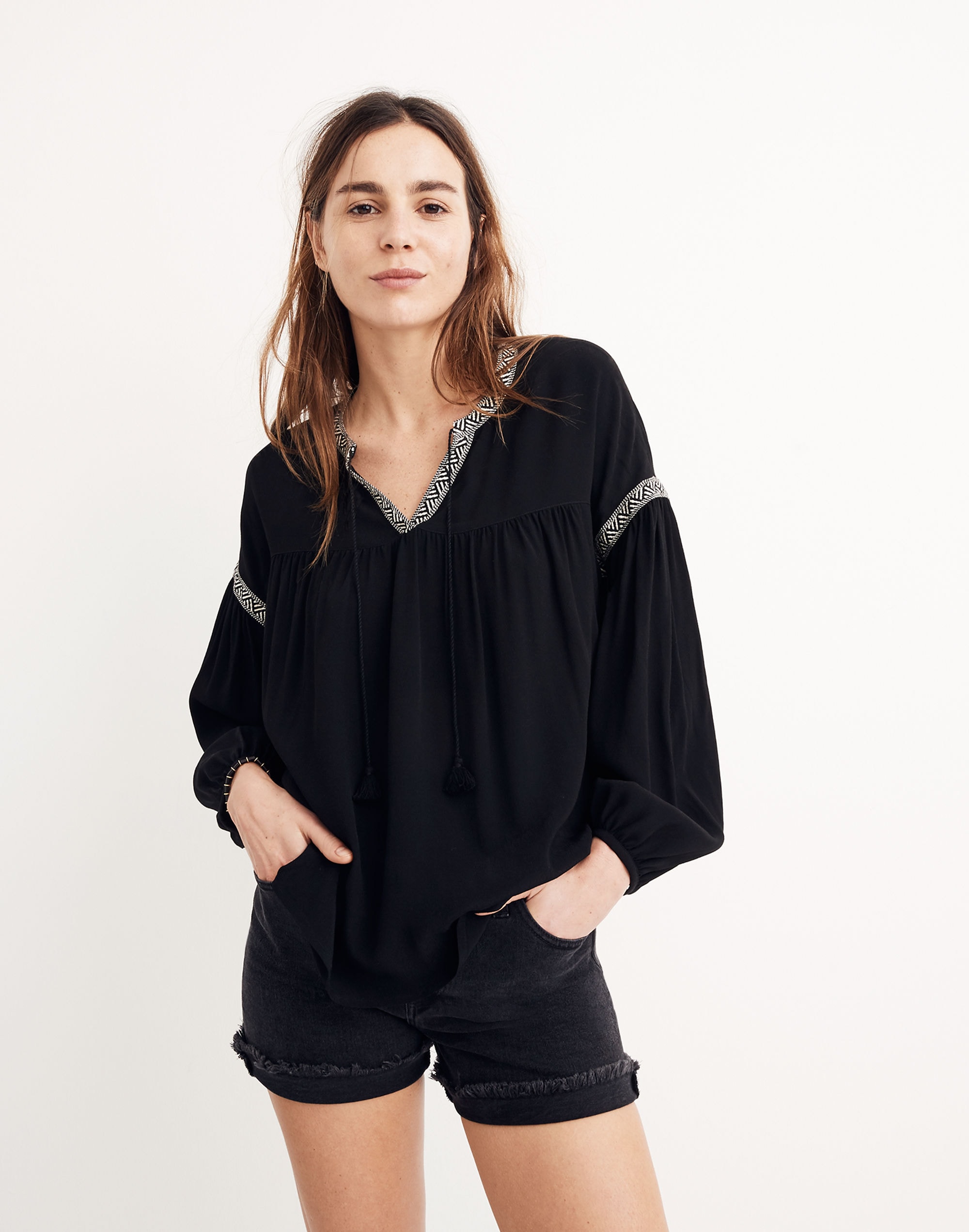 Blouson-Sleeve Top | Madewell