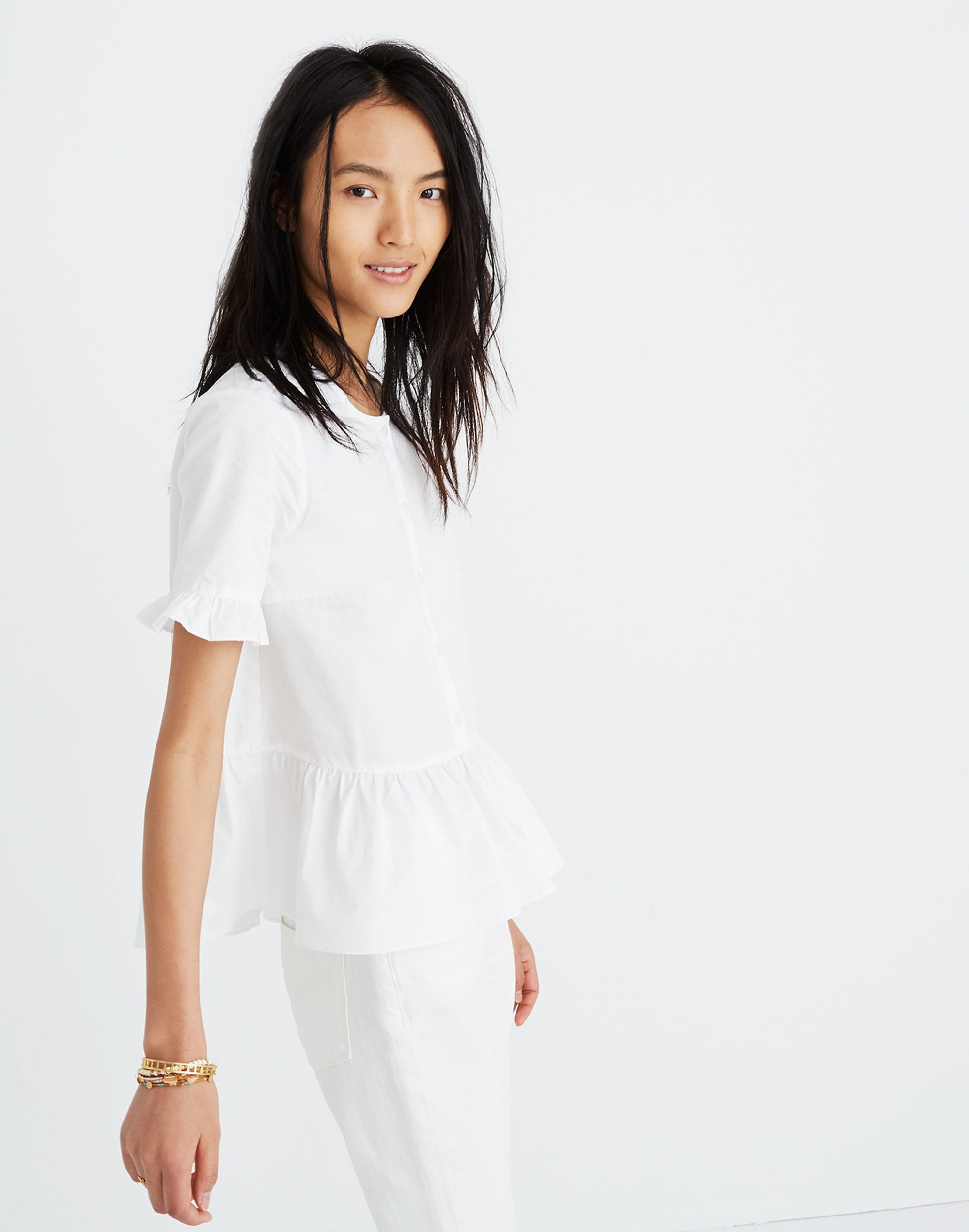 Studio Ruffle-Hem Top | Madewell