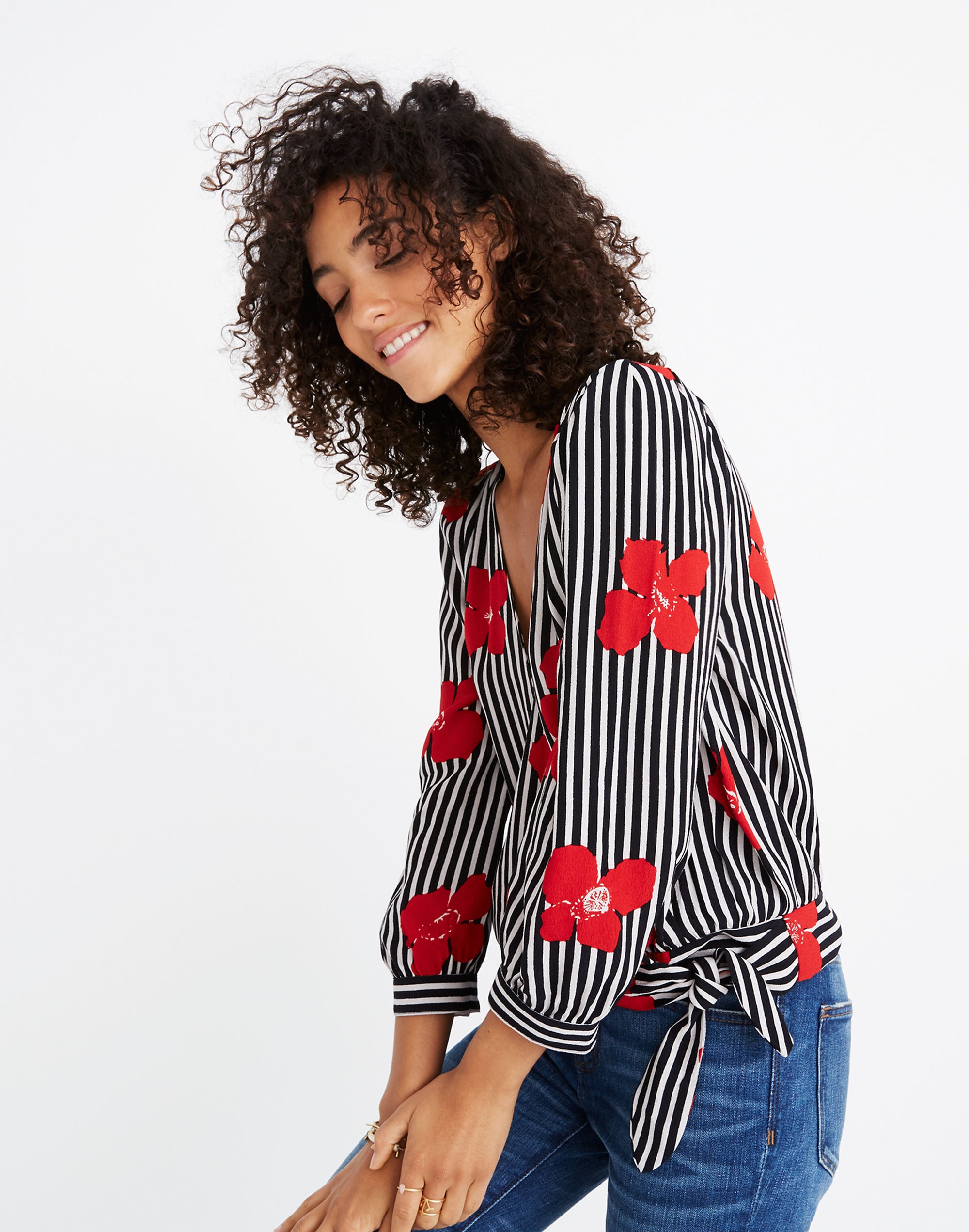 Wrap Top Candied Orchids | Madewell