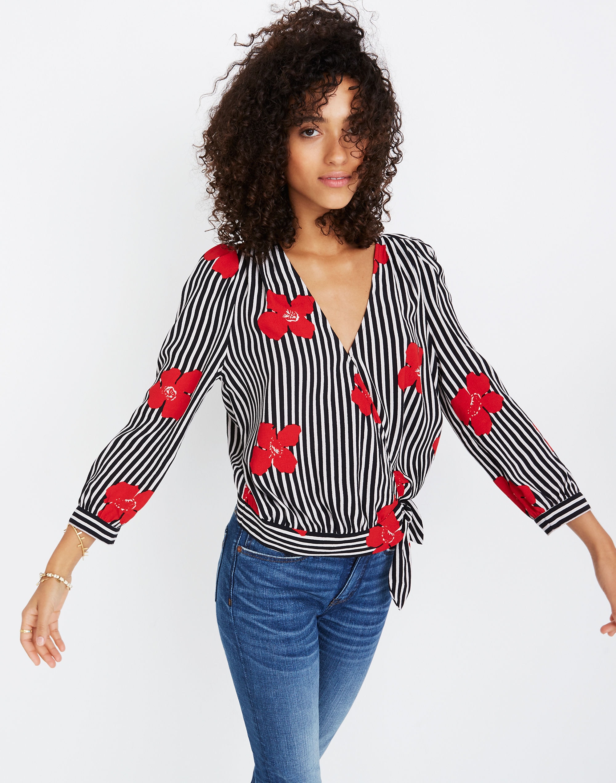 Wrap Top Candied Orchids | Madewell