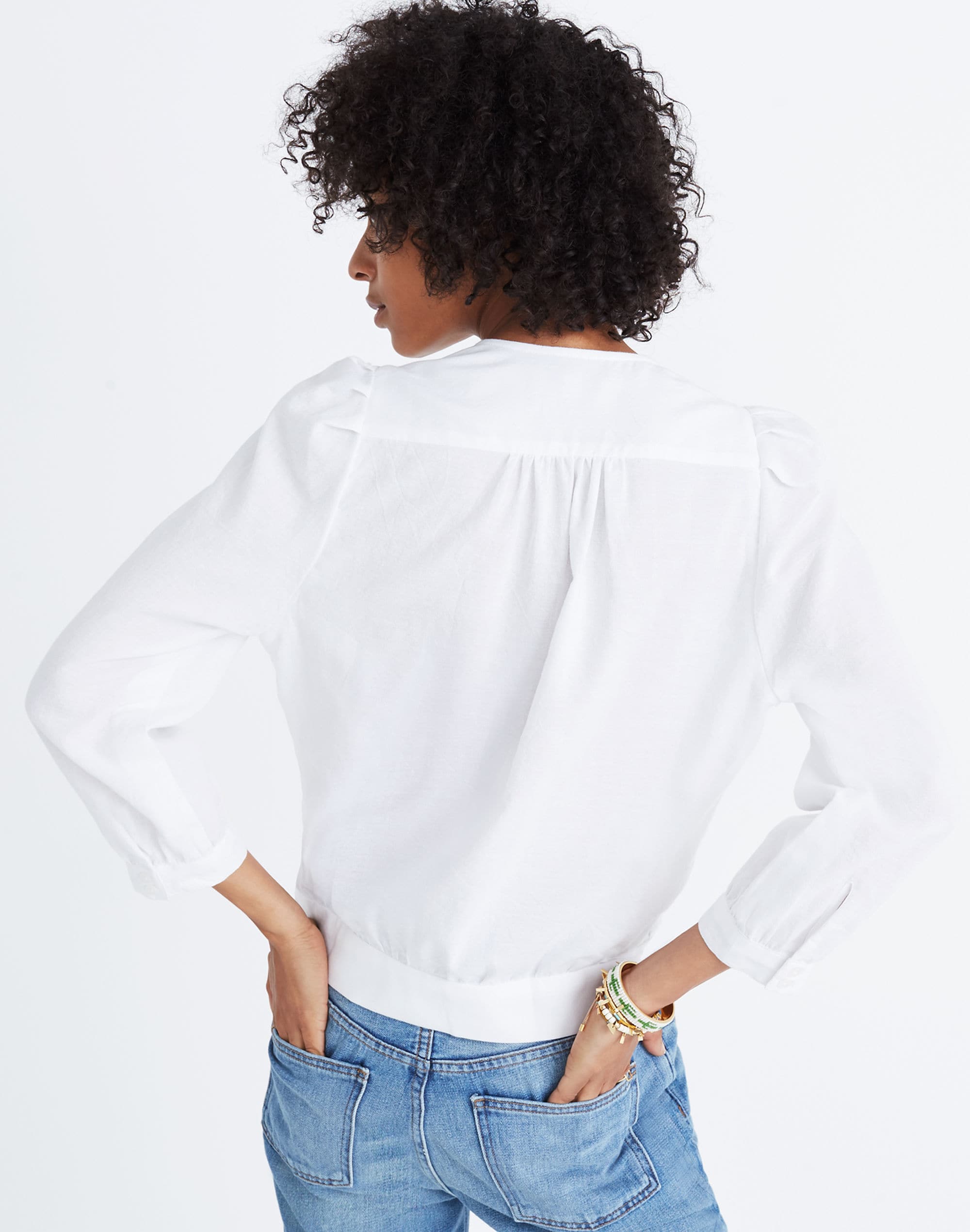 Wrap Top Eyelet White | Madewell