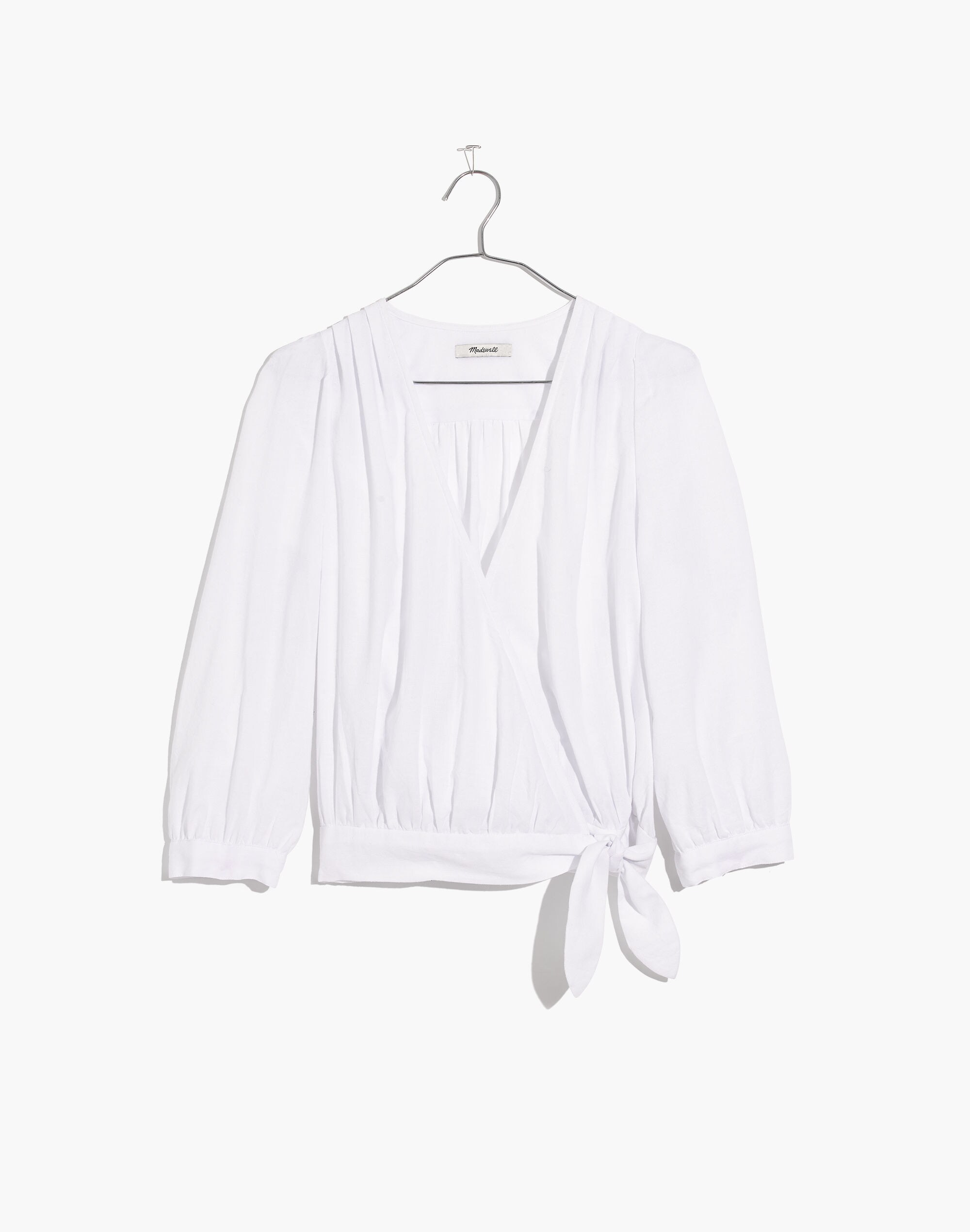 Wrap Top Eyelet White | Madewell