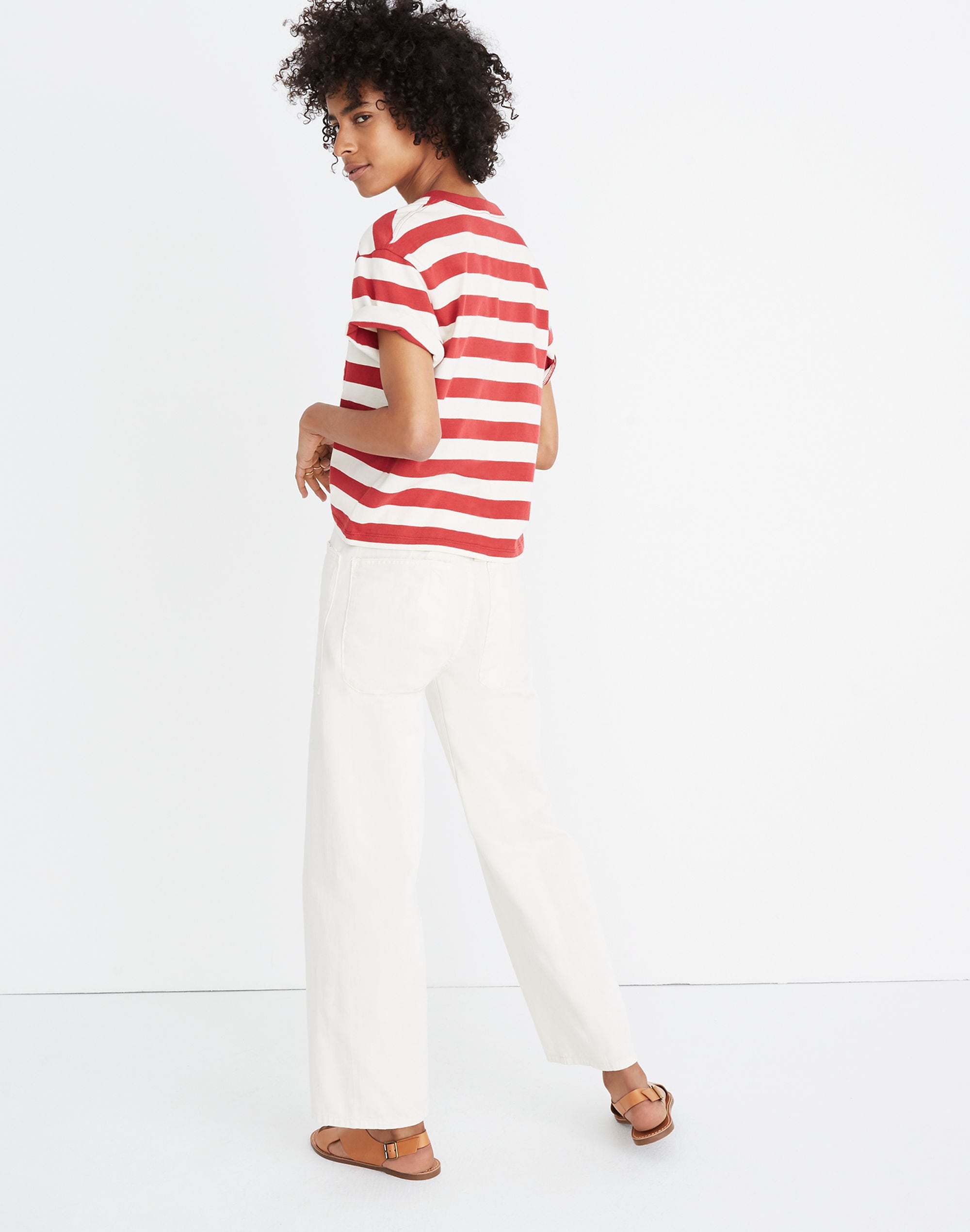 Easy Crop Tee in Murph Stripe | Madewell