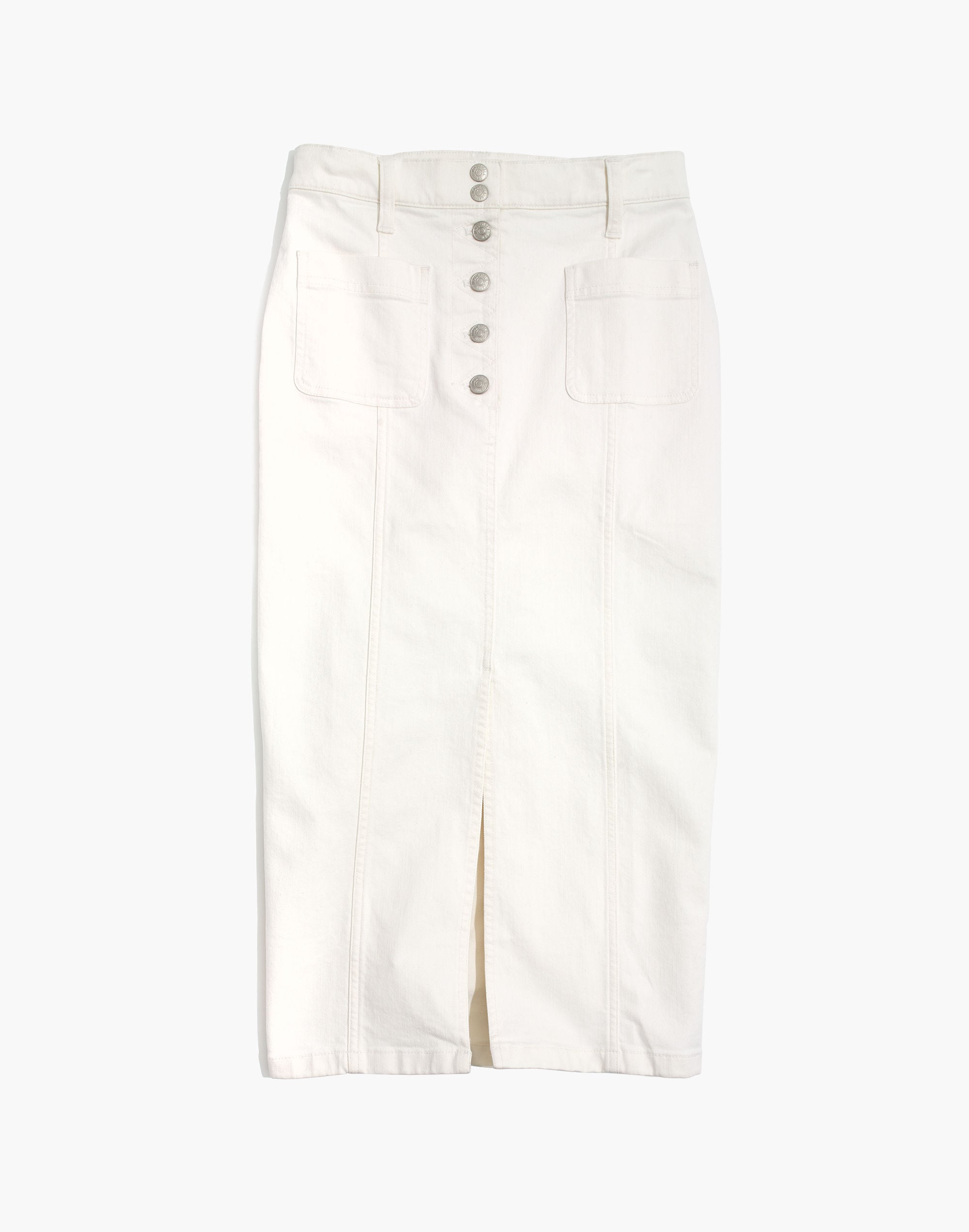 White High-Slit Jean Skirt | Madewell