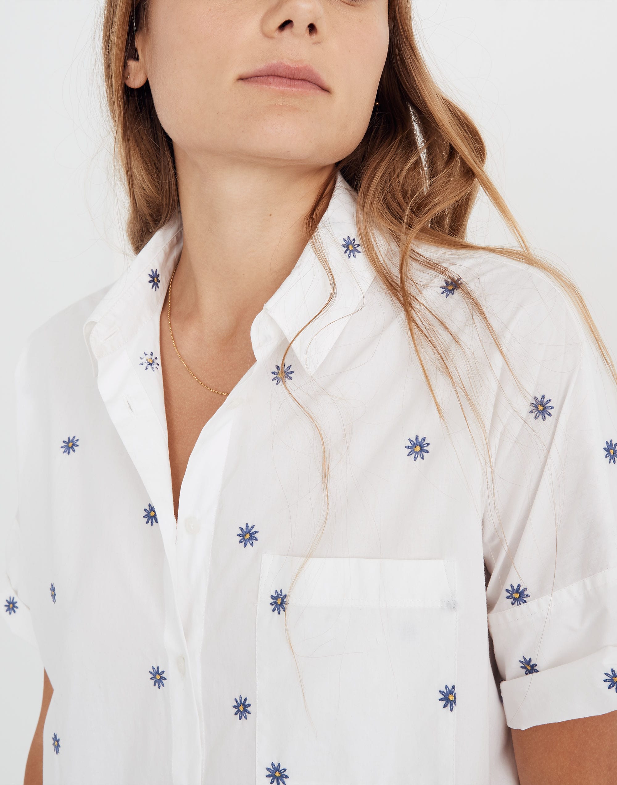 Embroidered Daisy Courier Shirt | Madewell