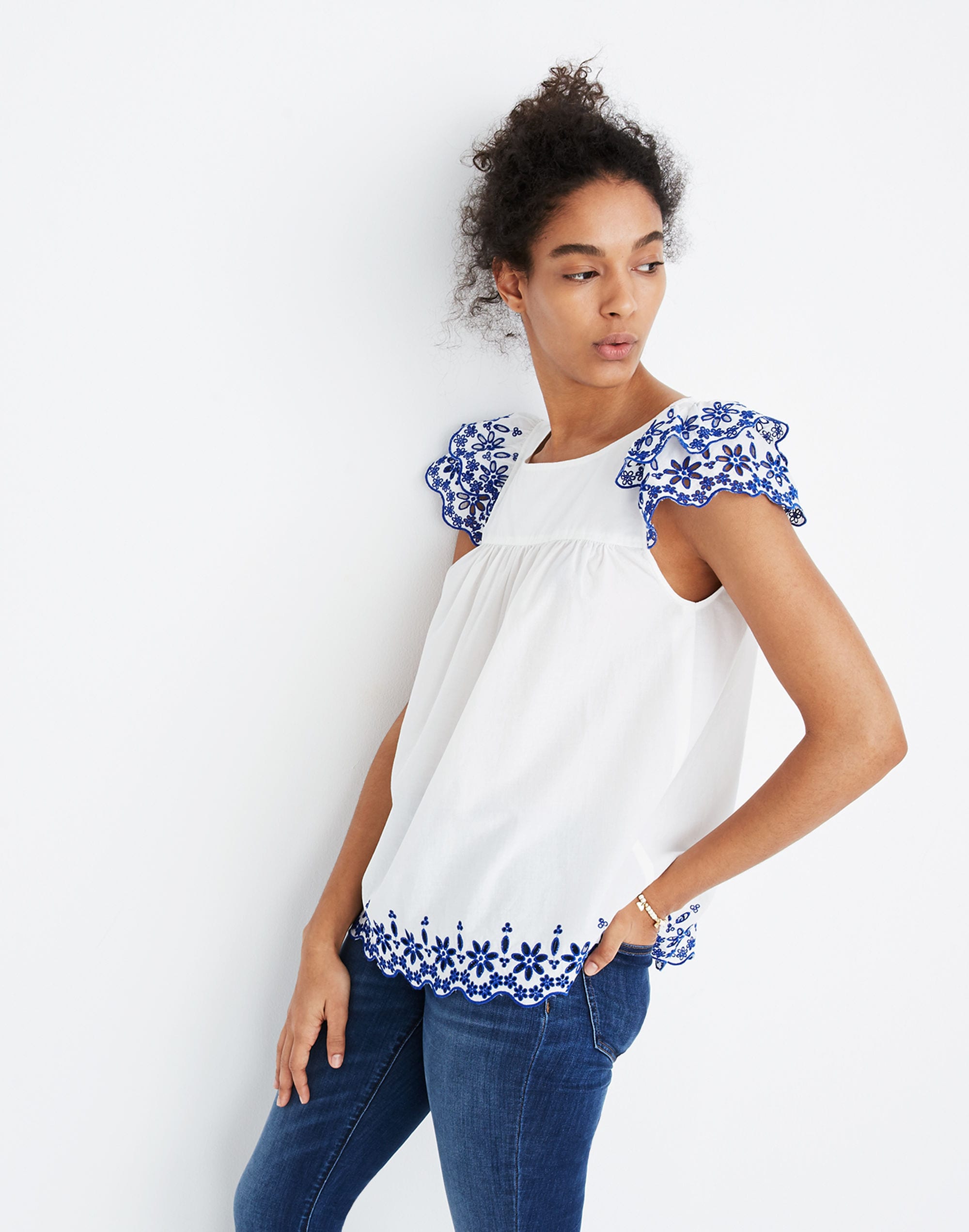 Embroidered Story Top | Madewell