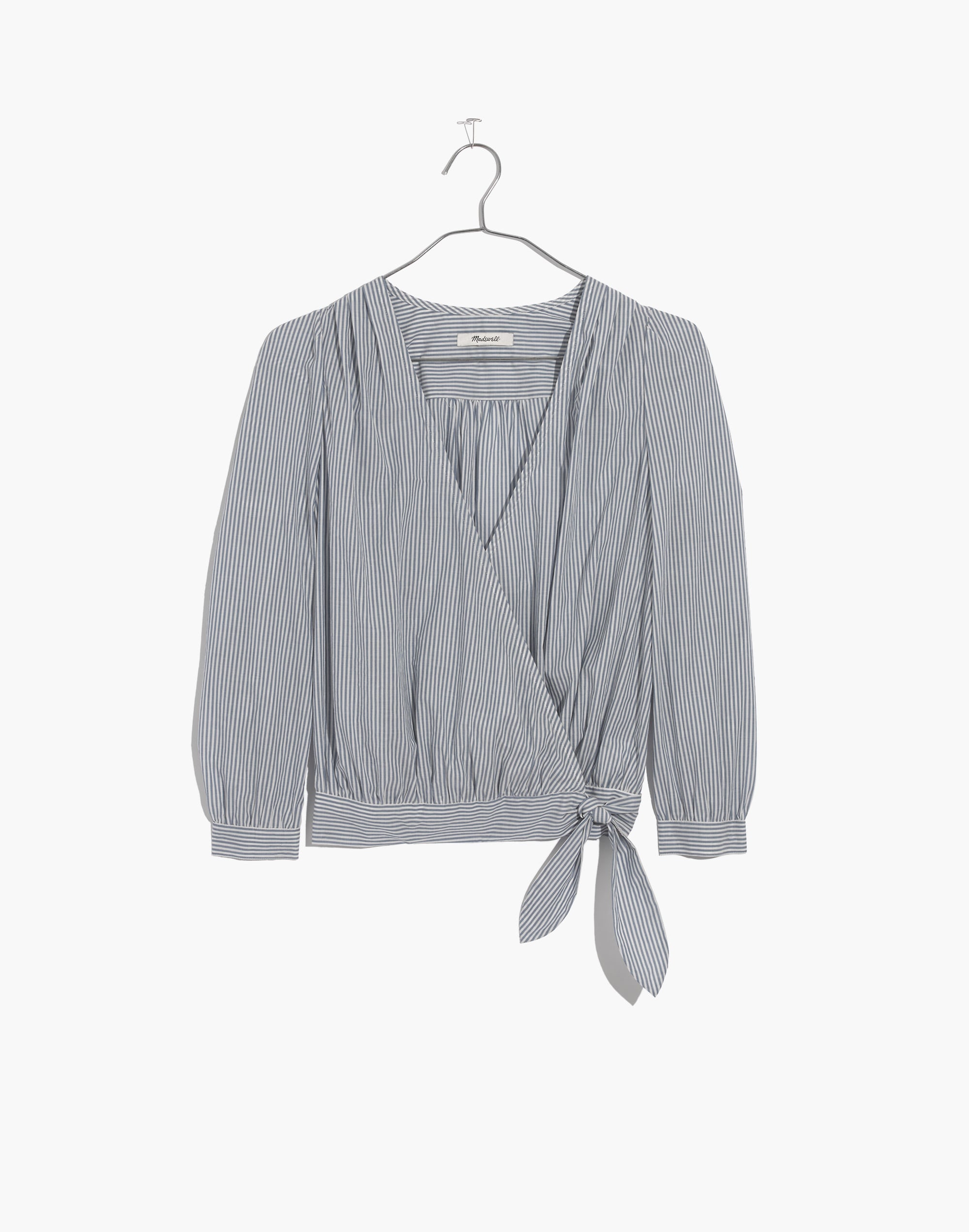 Wrap Top Indigo Stripe | Madewell