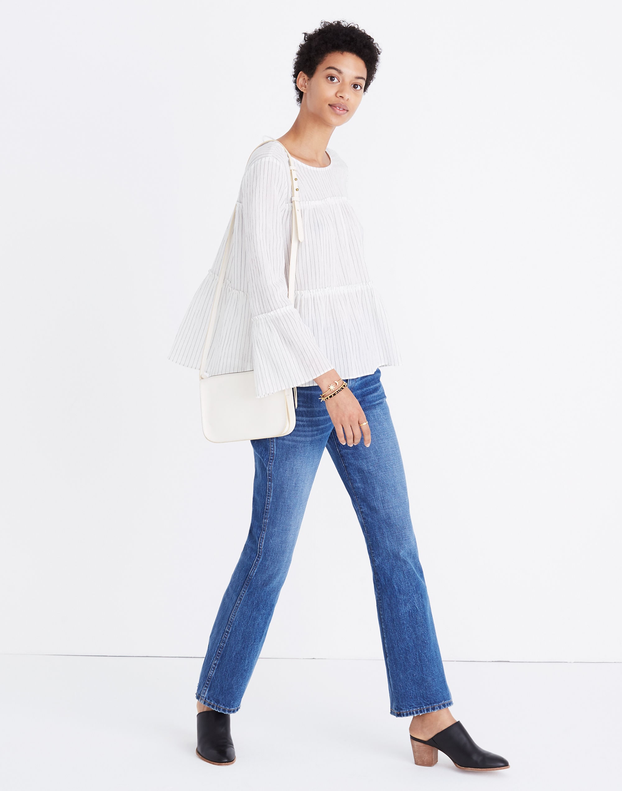 Tiered Top in Haysboro Stripe | Madewell