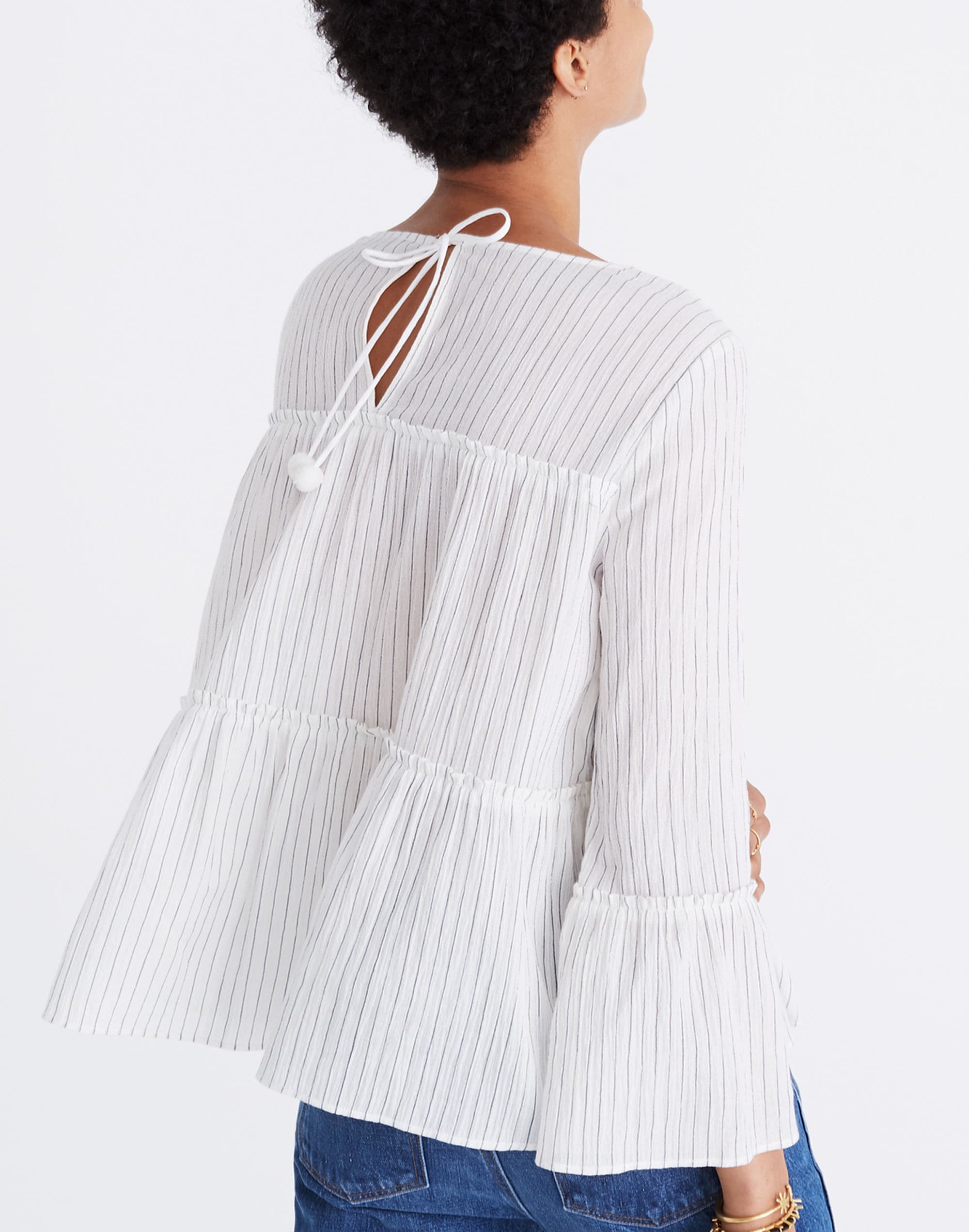 Tiered Top in Haysboro Stripe | Madewell