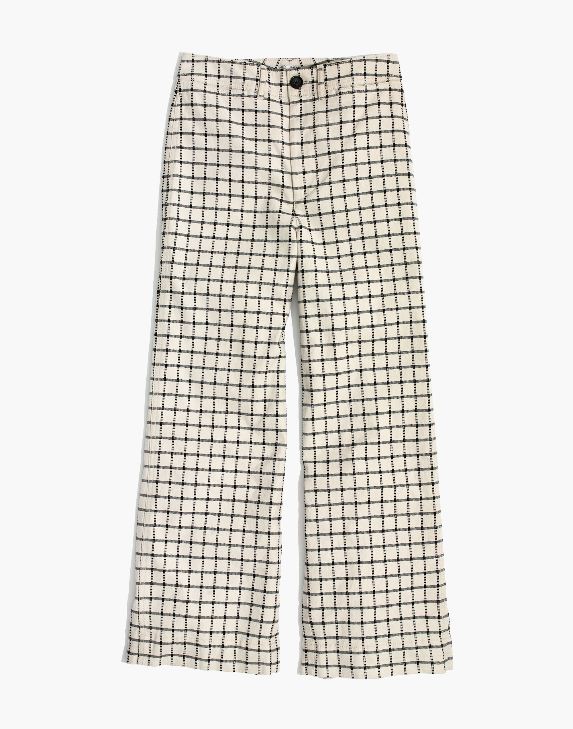 Emmett Wide-Leg Crop Pants Windowpane | Madewell