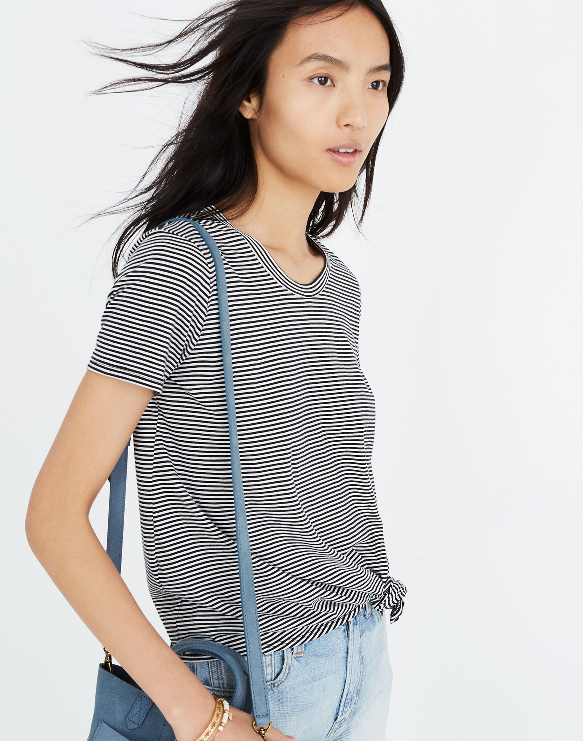 Knot-Front Tee Stripe | Madewell