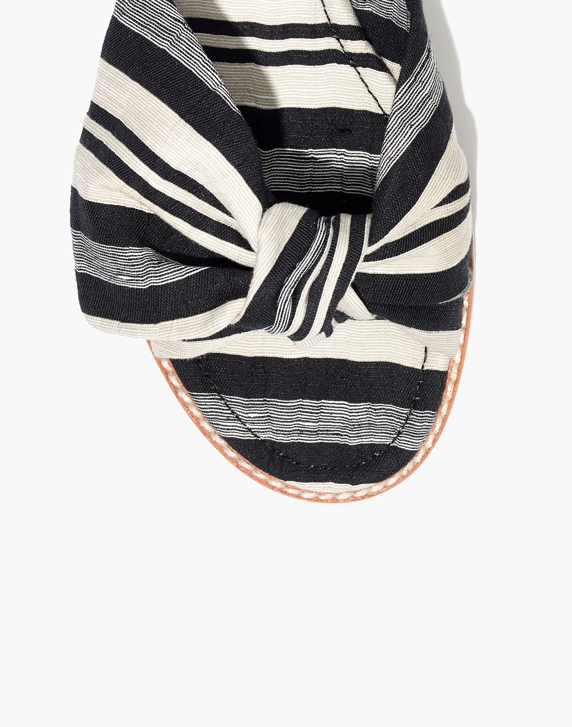 The Naida Half-Bow Sandal in Evelyn Stripe | Madewell