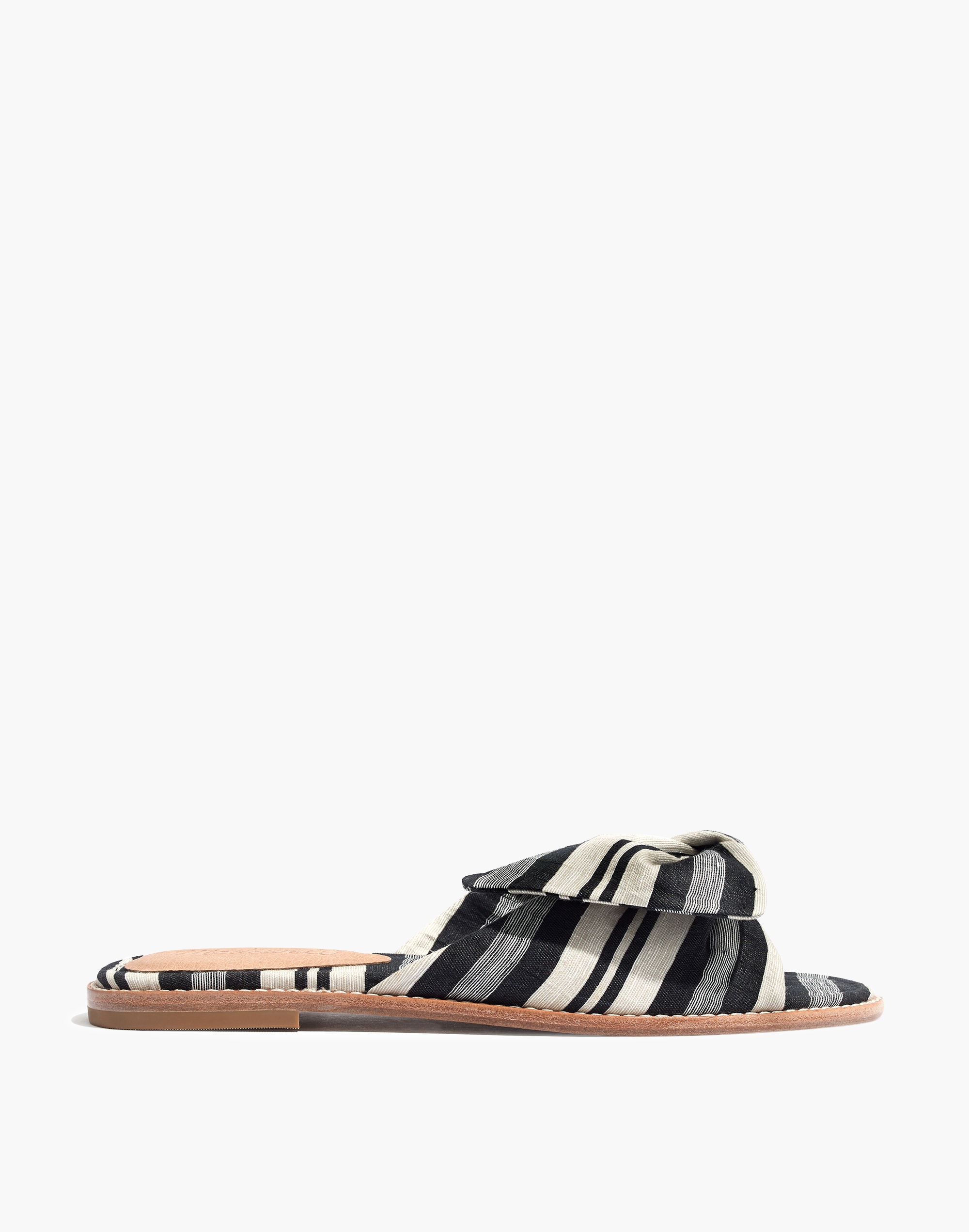 The Naida Half-Bow Sandal in Evelyn Stripe | Madewell