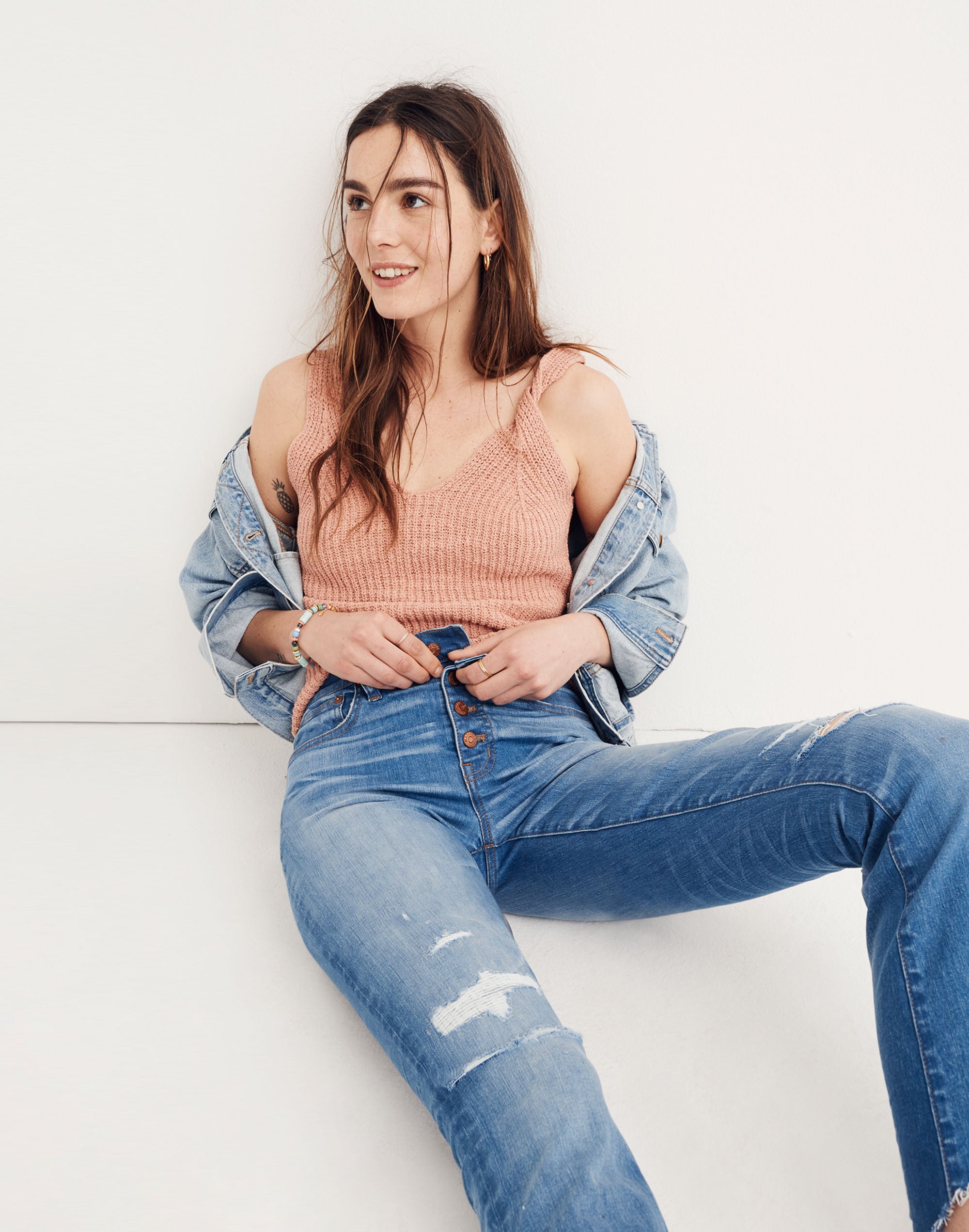 Tall Cali Demi-Boot Jeans Bronson Wash: Button-Front Edition | Madewell