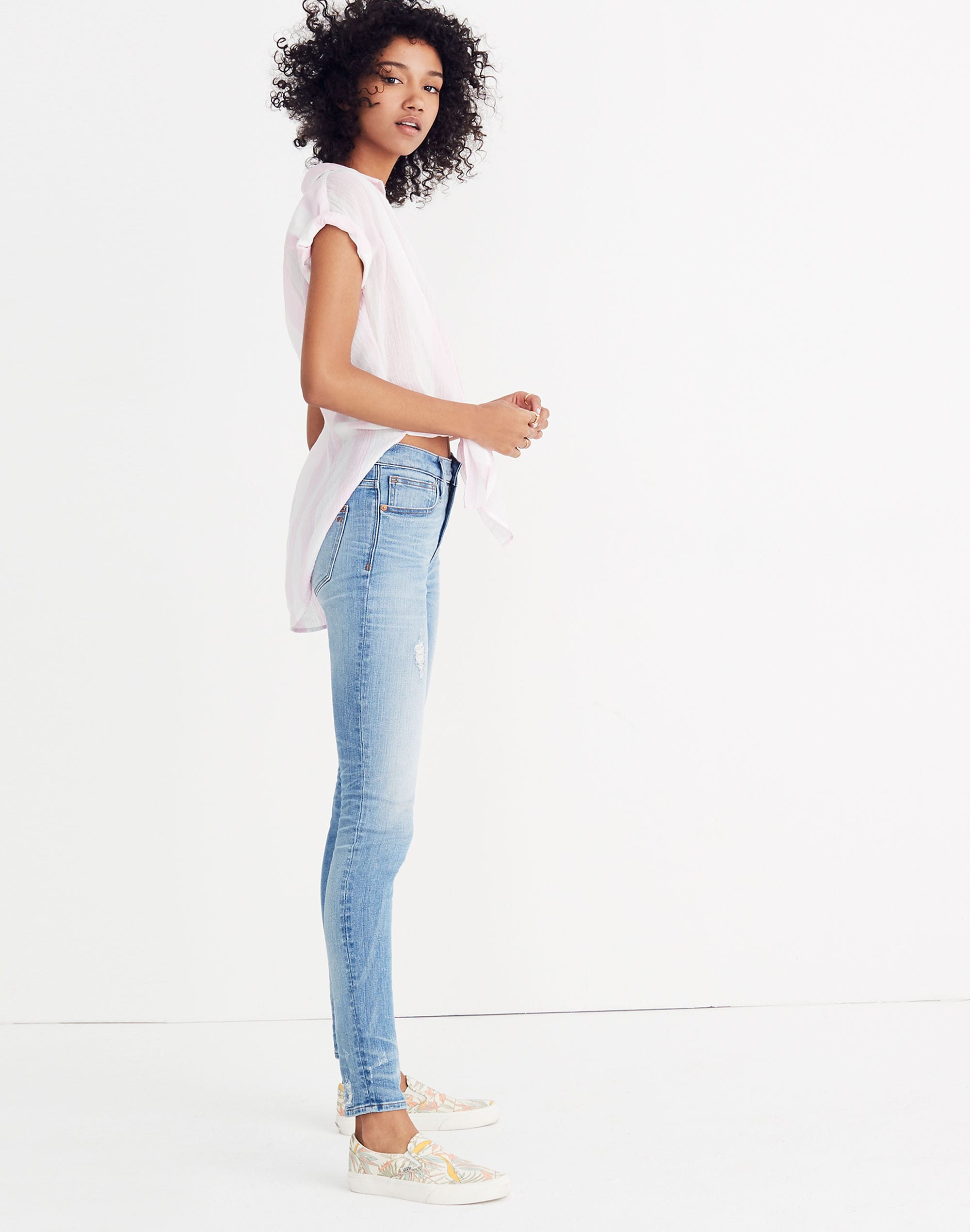 Tall 9" High-Rise Skinny Jeans: Destructed-Hem Edition | Madewell