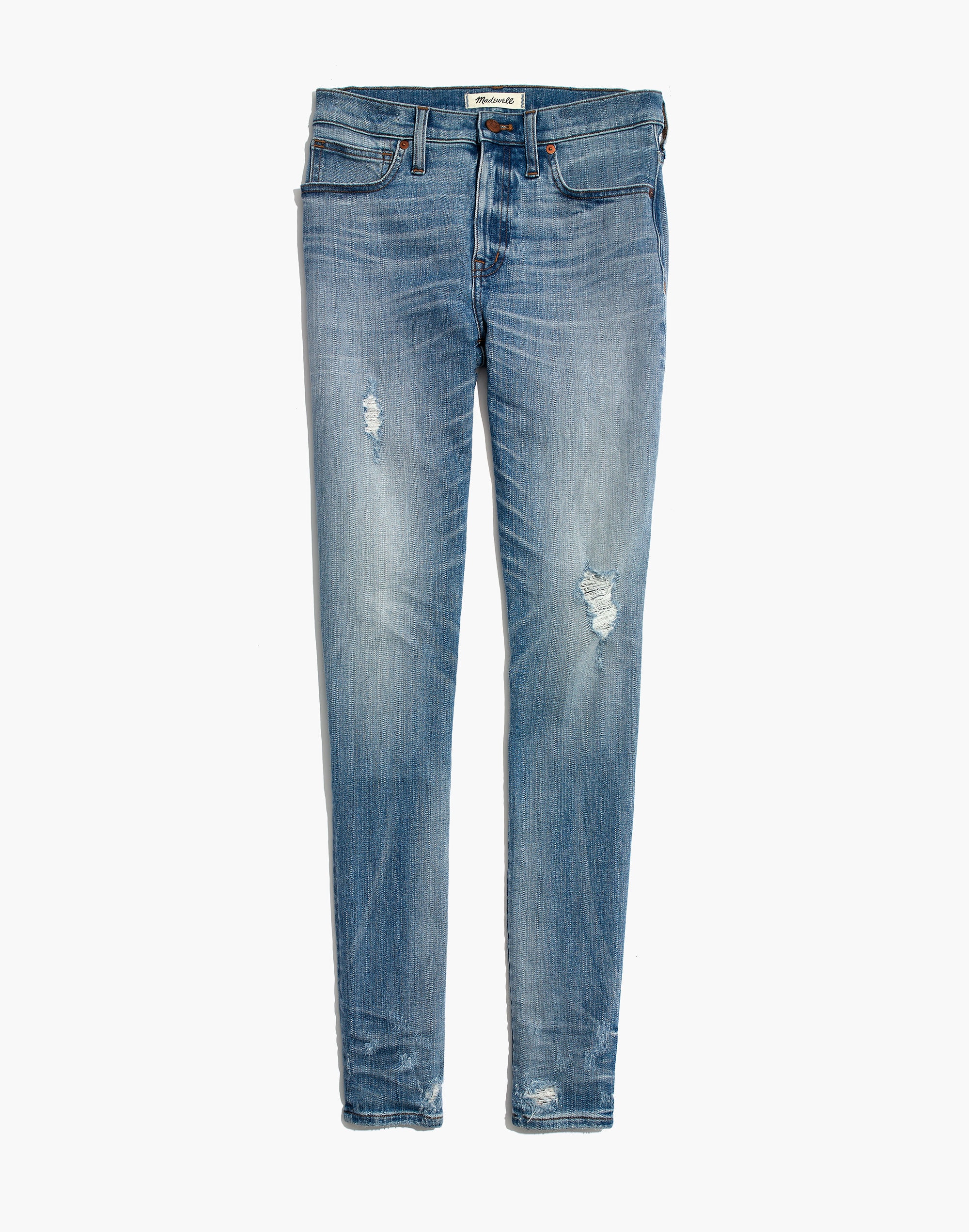 Tall 9" High-Rise Skinny Jeans: Destructed-Hem Edition | Madewell