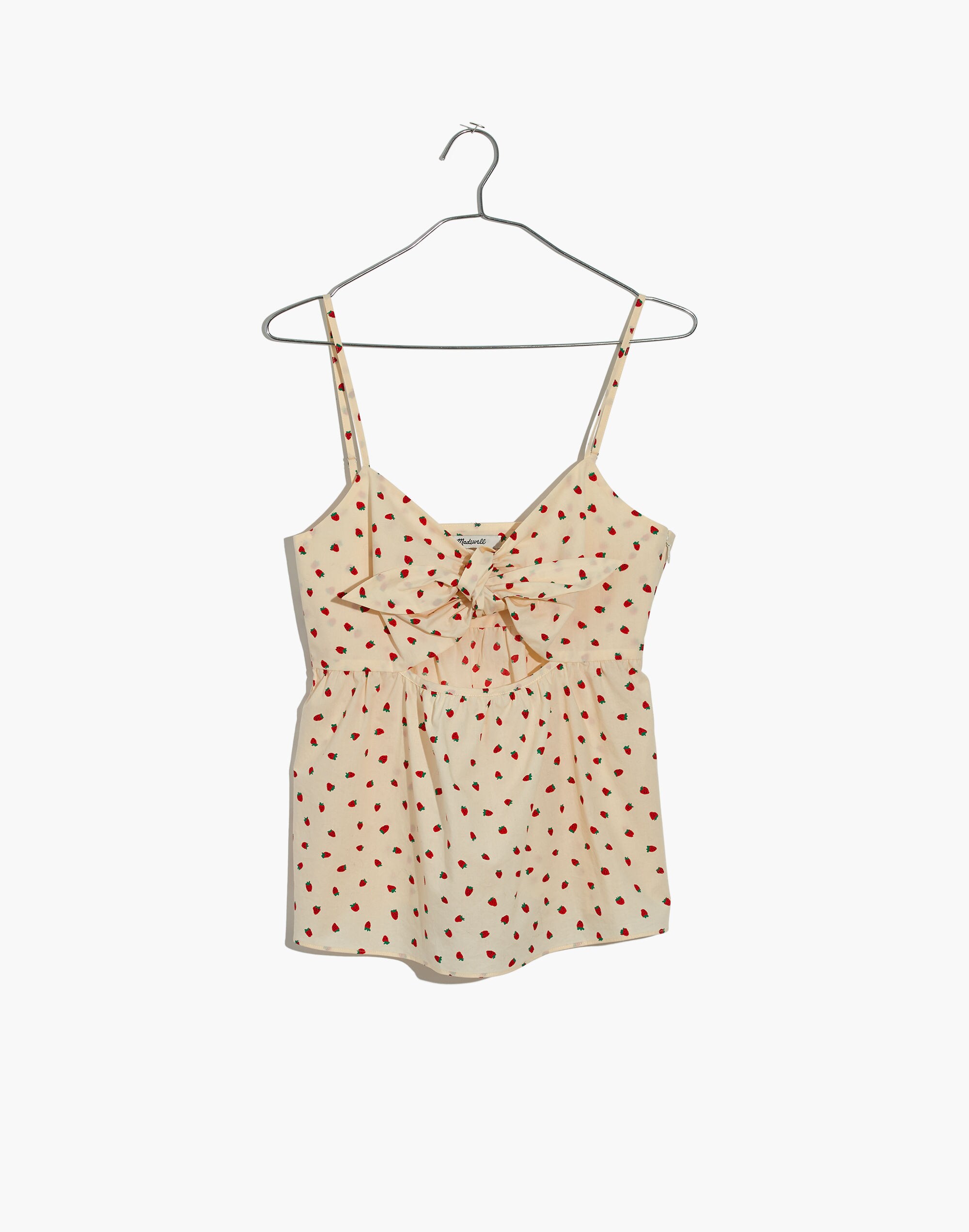 Tie-Front Keyhole Cami Top Fresh Strawberries | Madewell