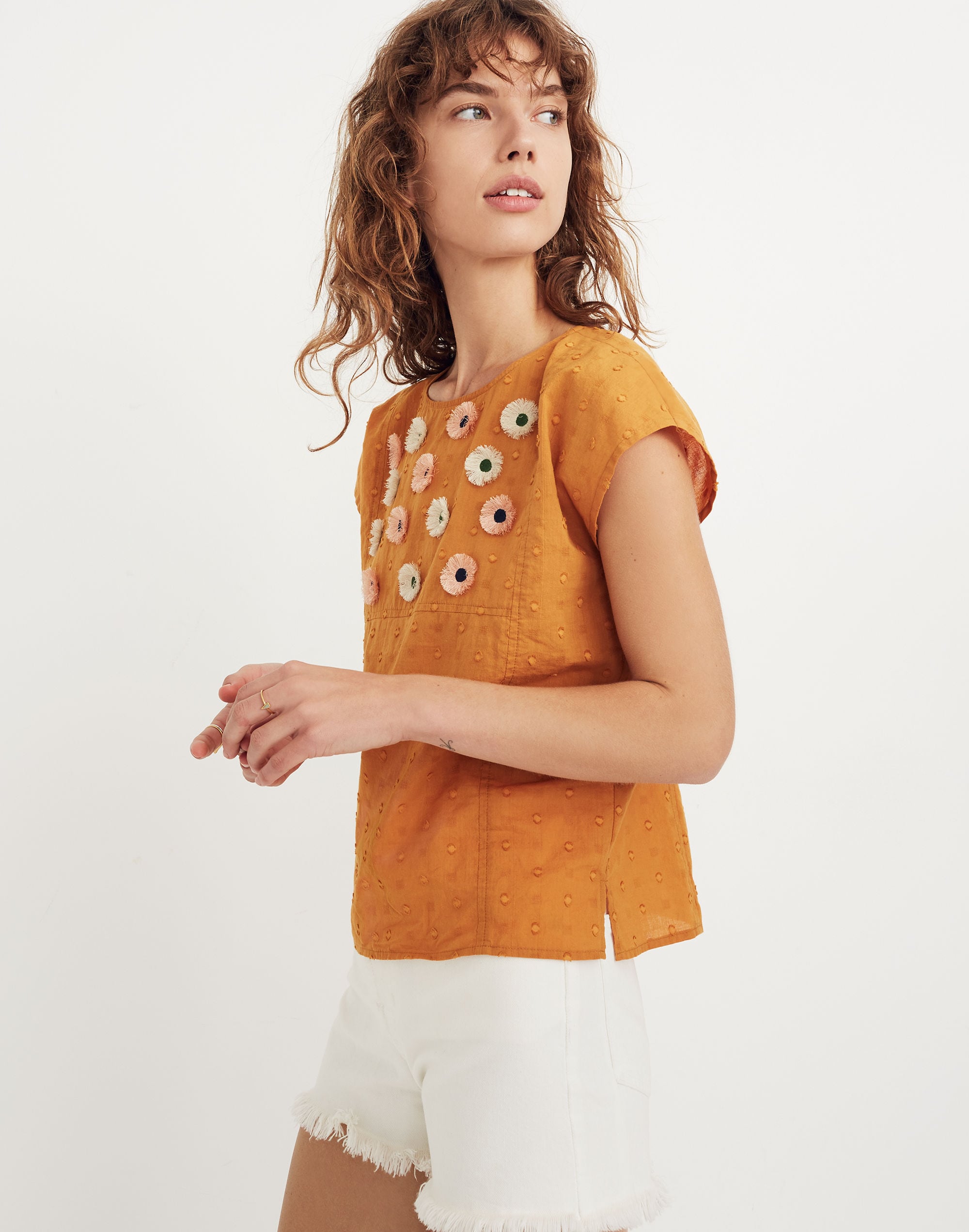 Embroidered Sunflower Top | Madewell