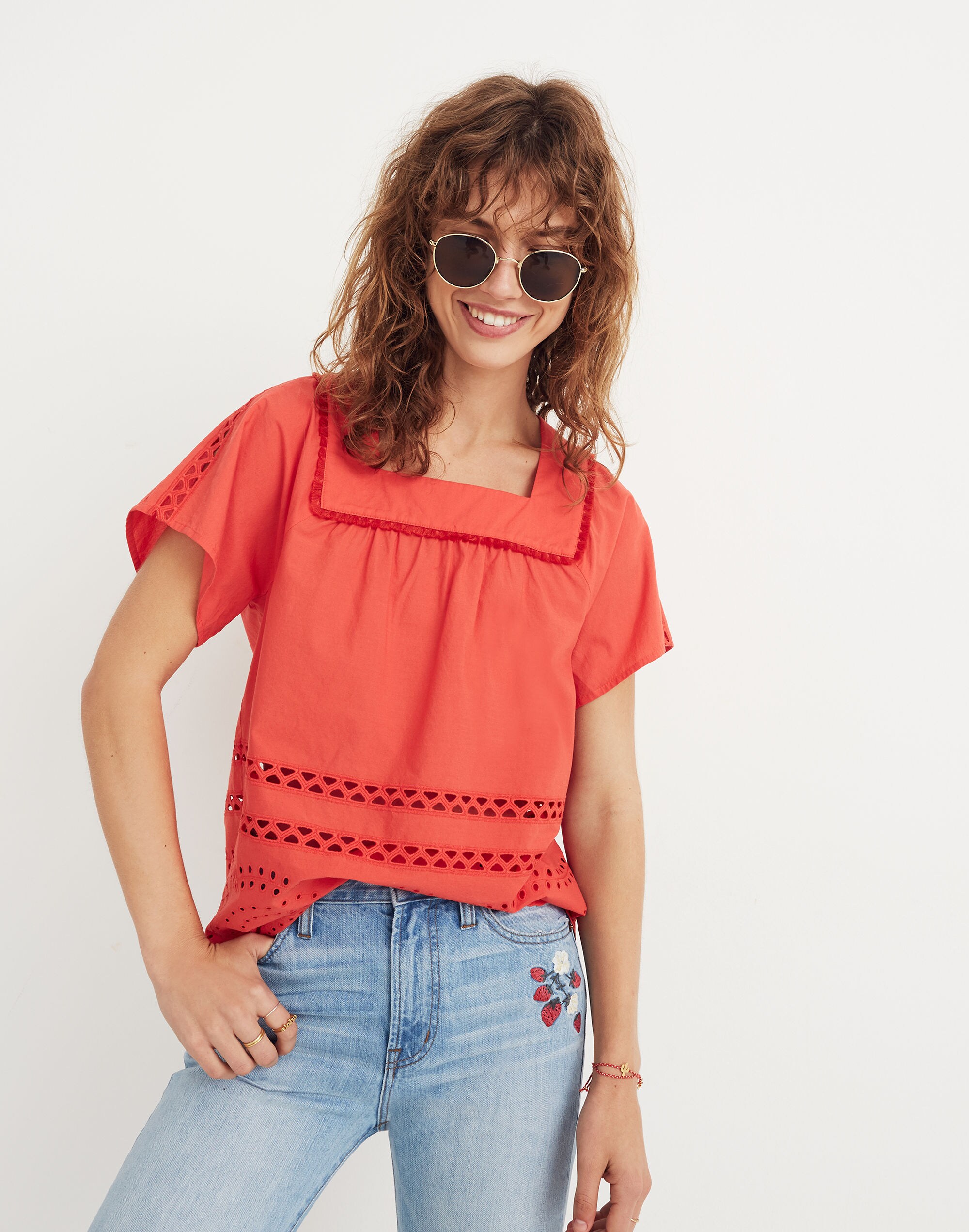 Eyelet Angelica Top | Madewell