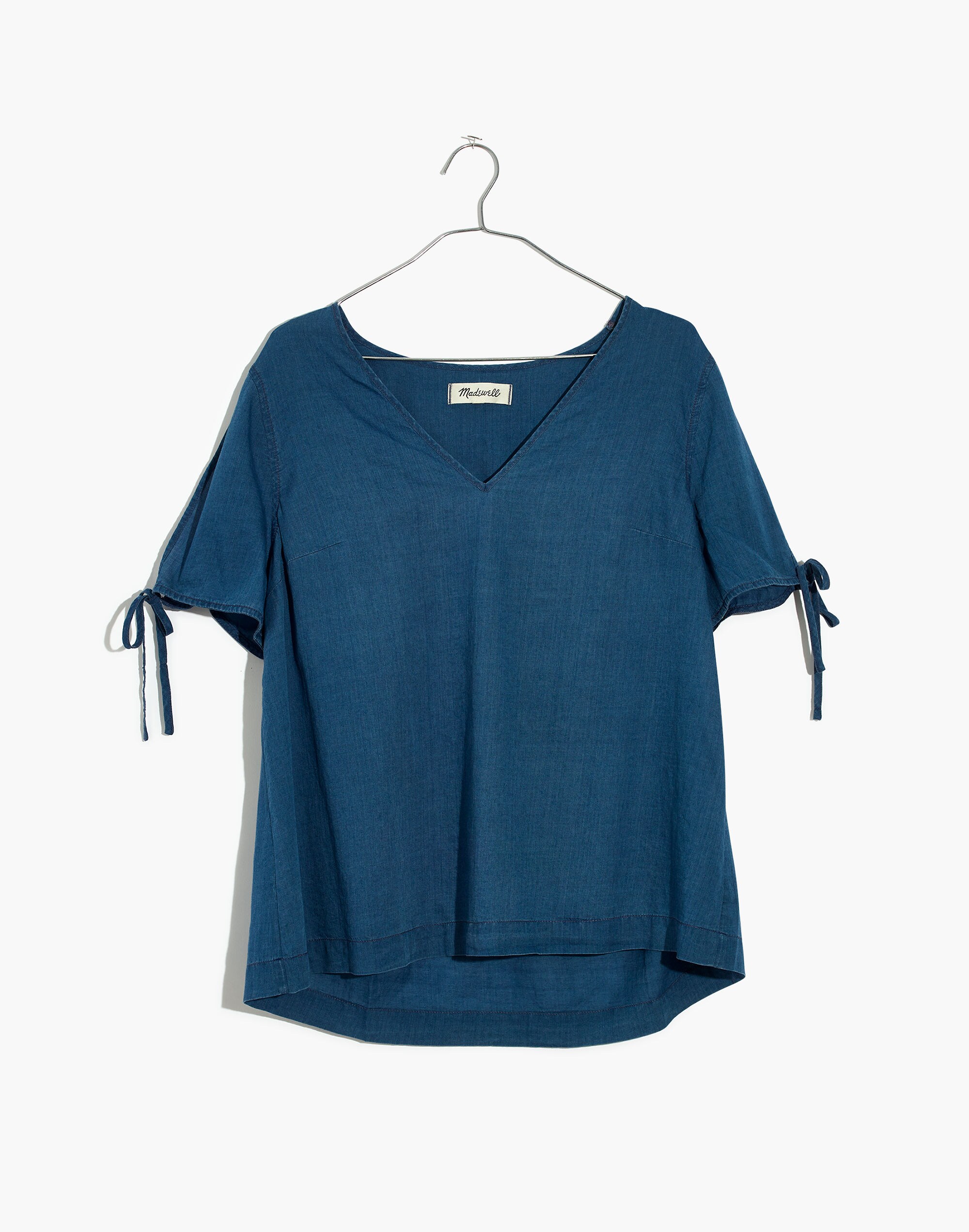 Indigo Tie-Sleeve Top | Madewell