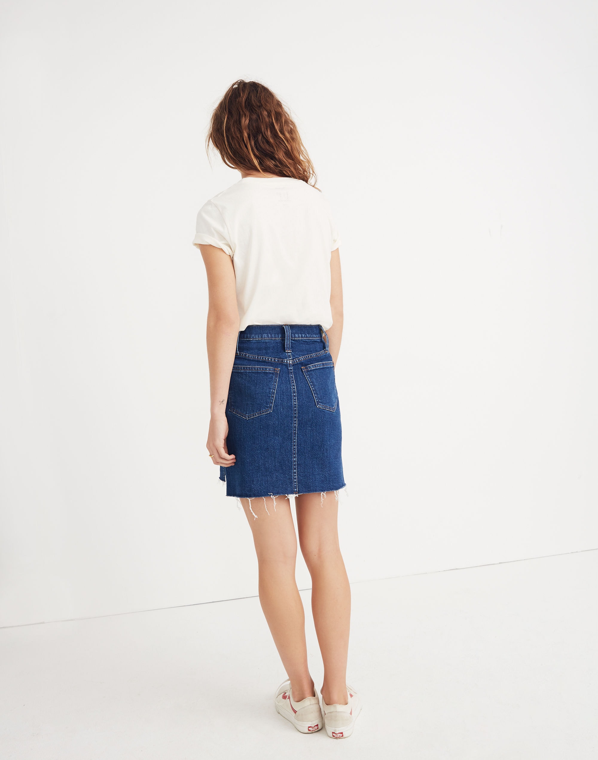 Stretch Denim Straight Mini Skirt: Step-Hem Edition | Madewell