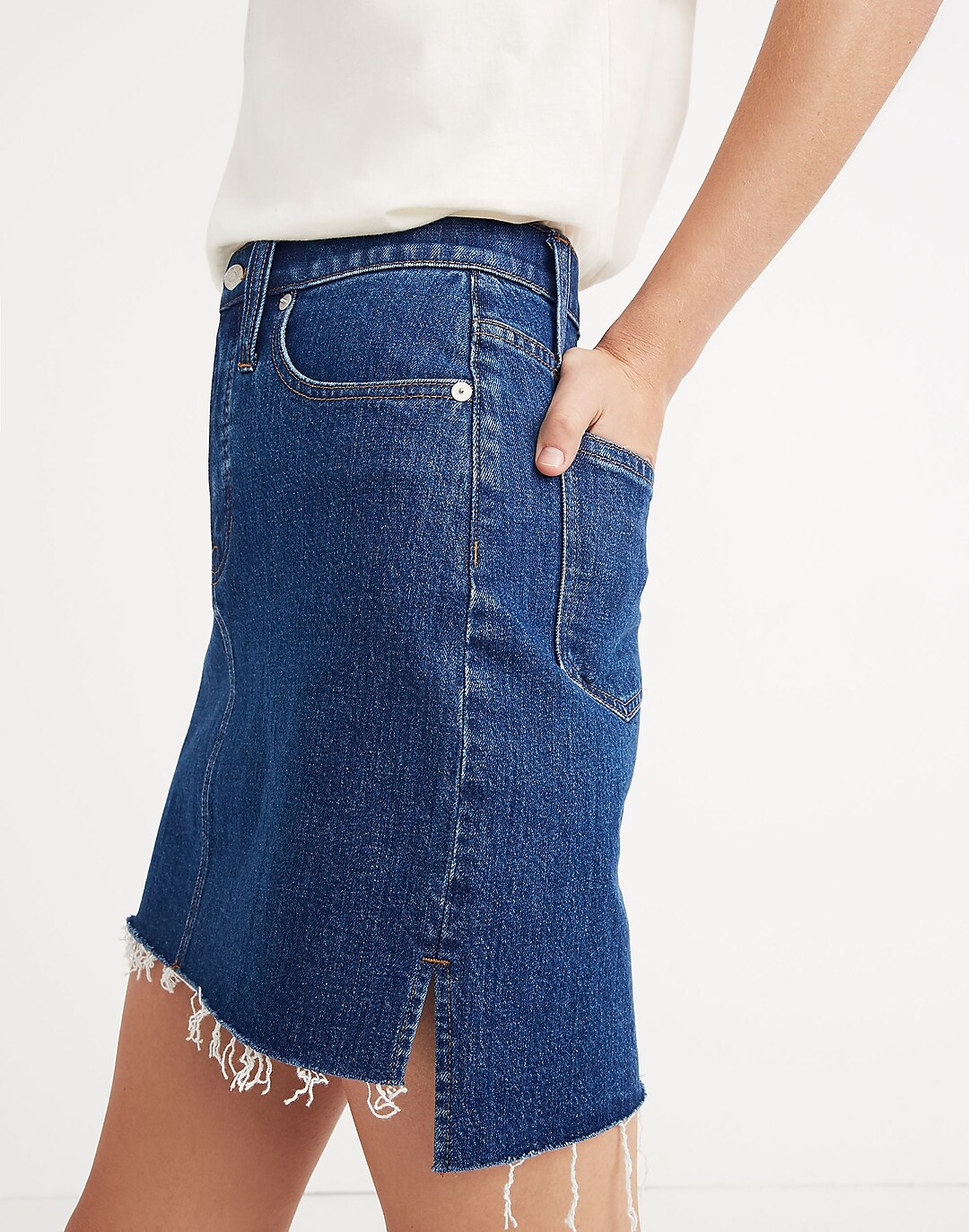 This $25 Denim Mini Skirt From  Is Stretchy and Flattering