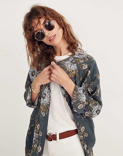 Floral Print Robe Jacket - Ready-to-Wear