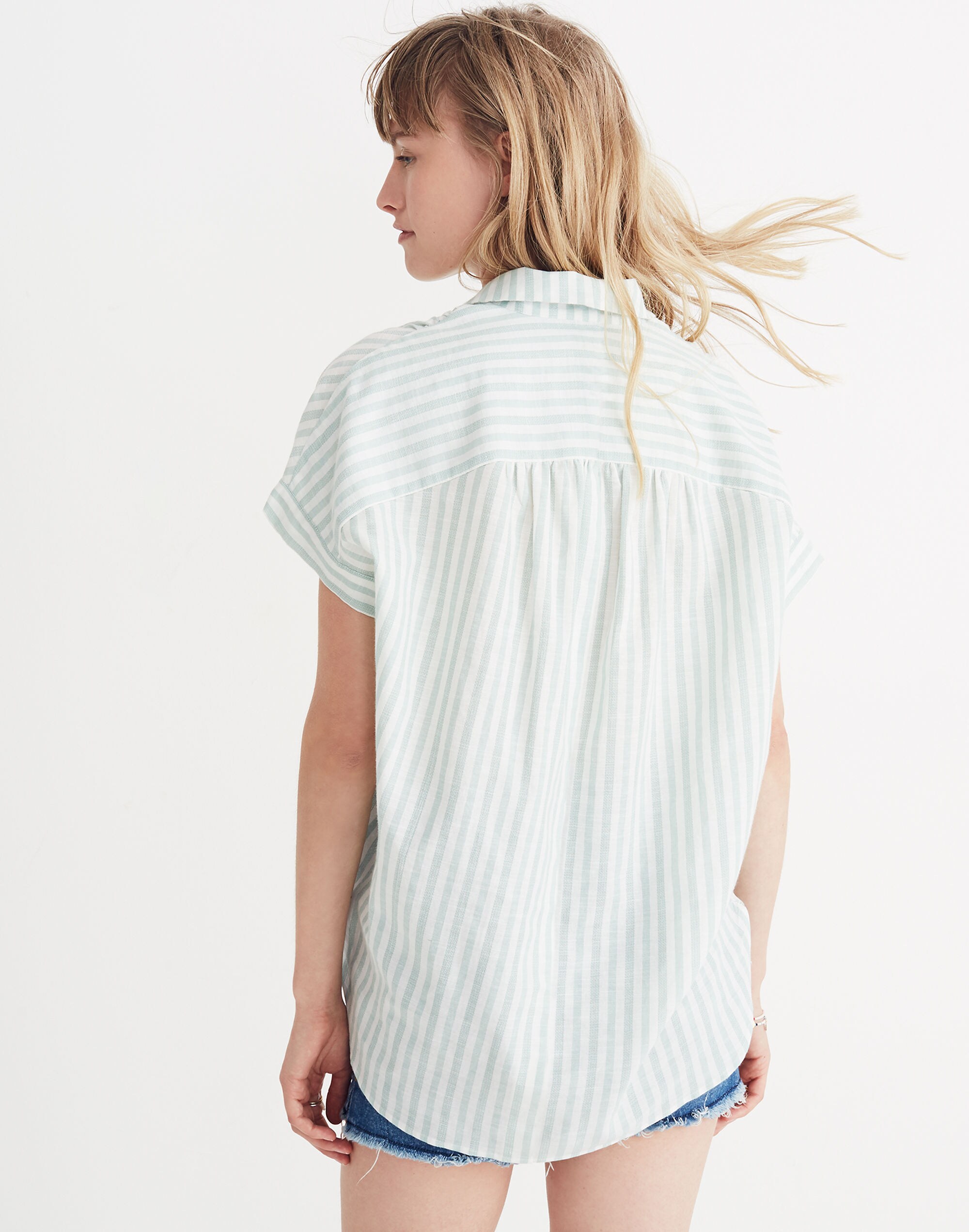 Central Shirt in Mint Stripe | Madewell