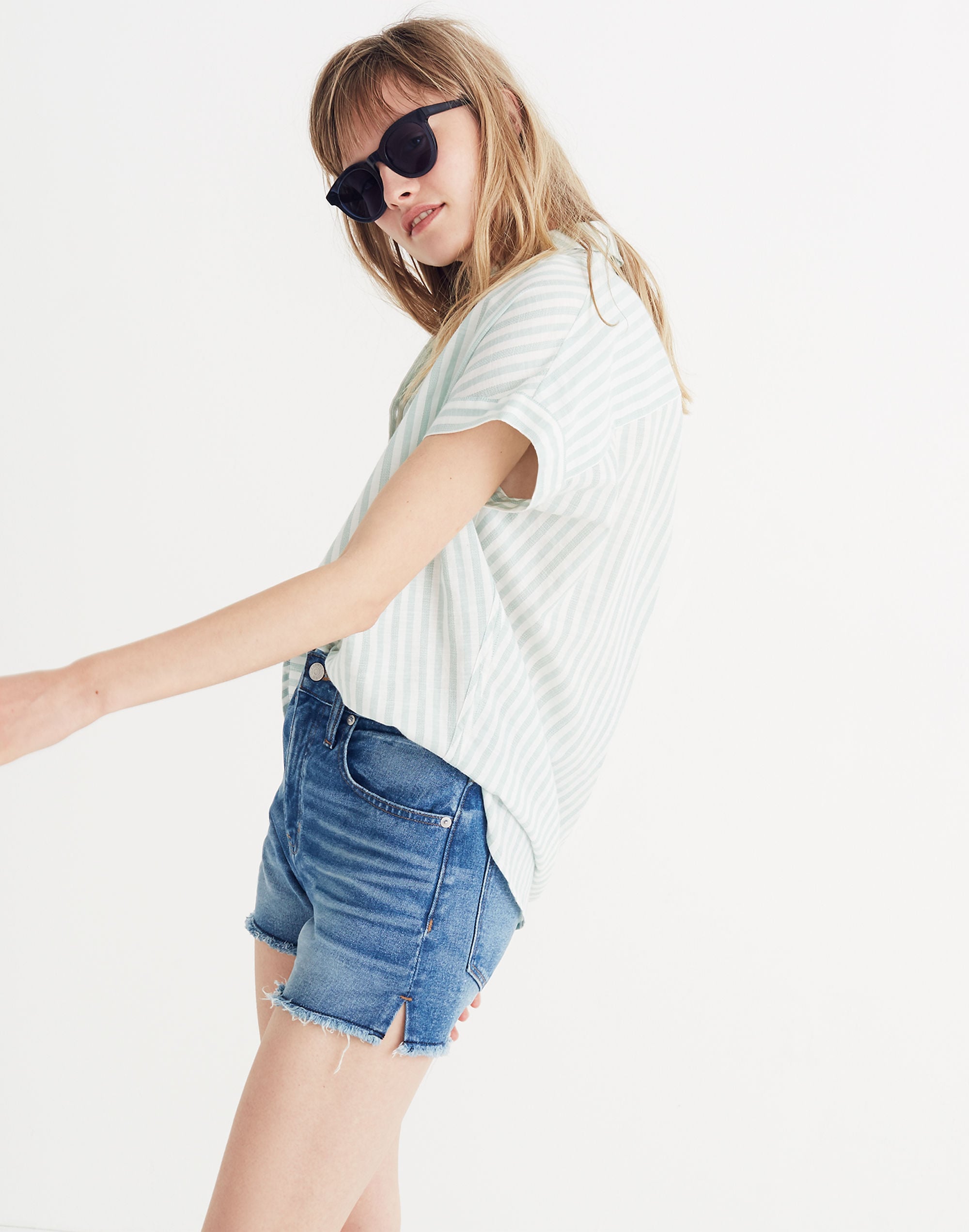 Central Shirt in Mint Stripe | Madewell