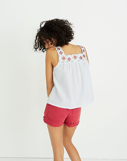 Women's Embroidered Island Tank Top