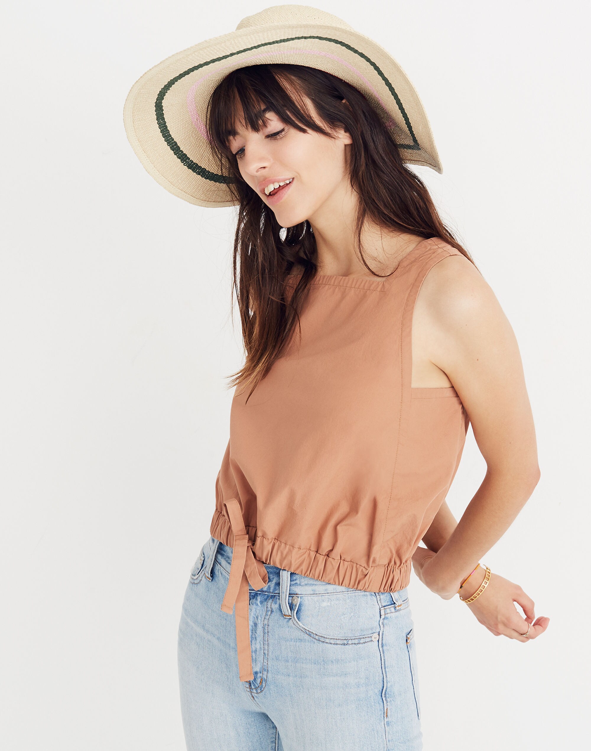 Square-Neck Bubble Top | Madewell