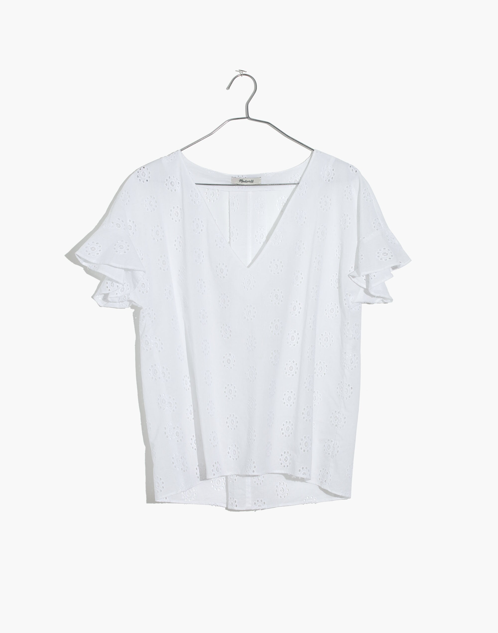 Eyelet Sundrift Ruffle Top | Madewell