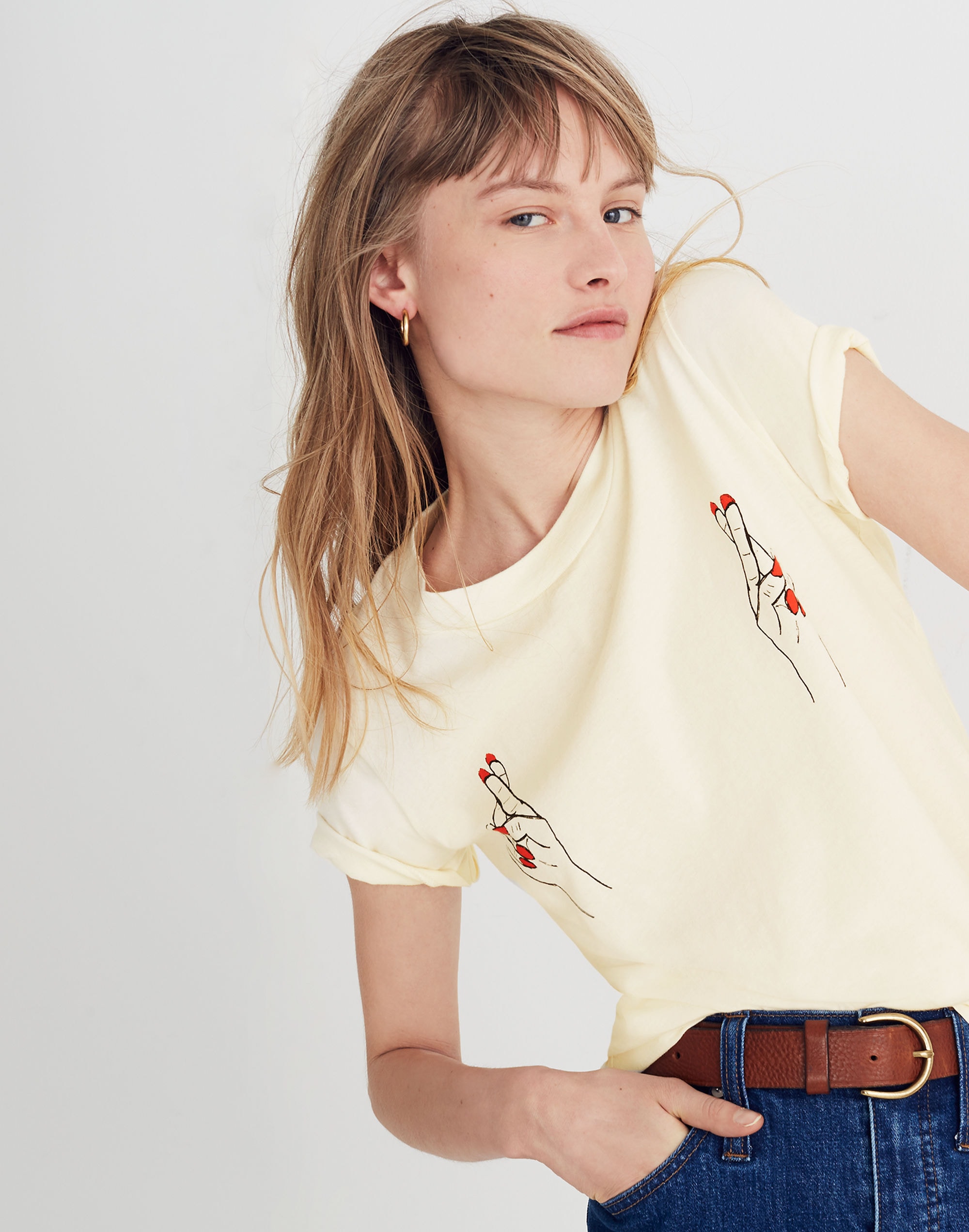 Madewell x Unfortunate Portrait™ Fingers Crossed Tee |