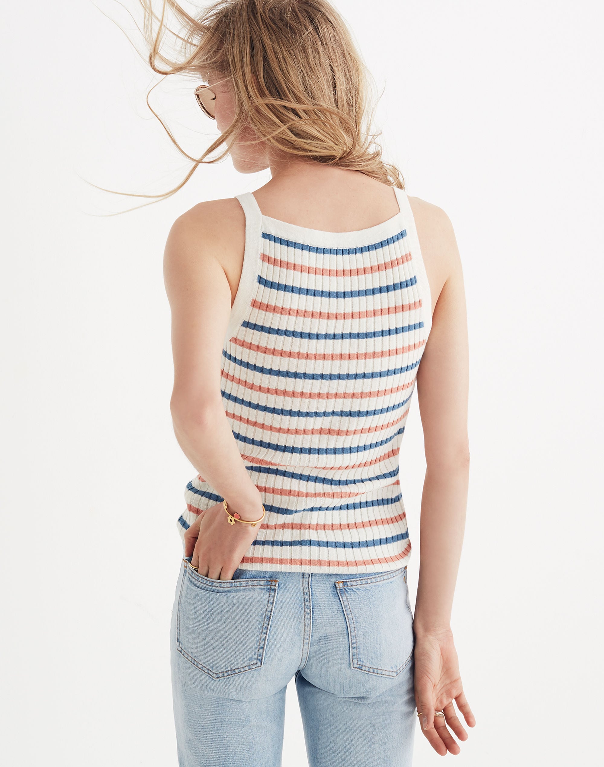 Apron Sweater Tank Stripe | Madewell