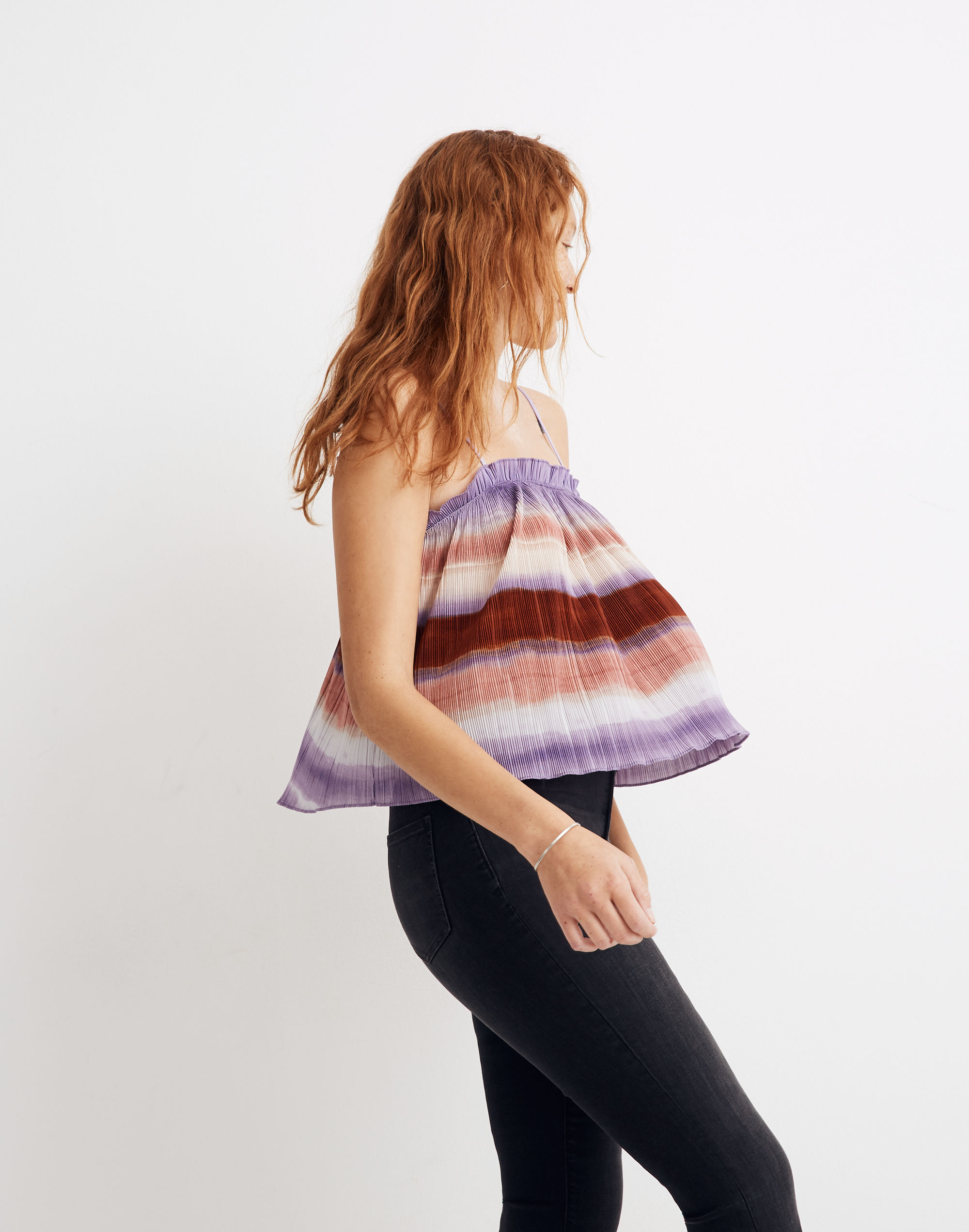 Texture & Thread Micropleat Tank Top in Ombré Rainbow | Madewell